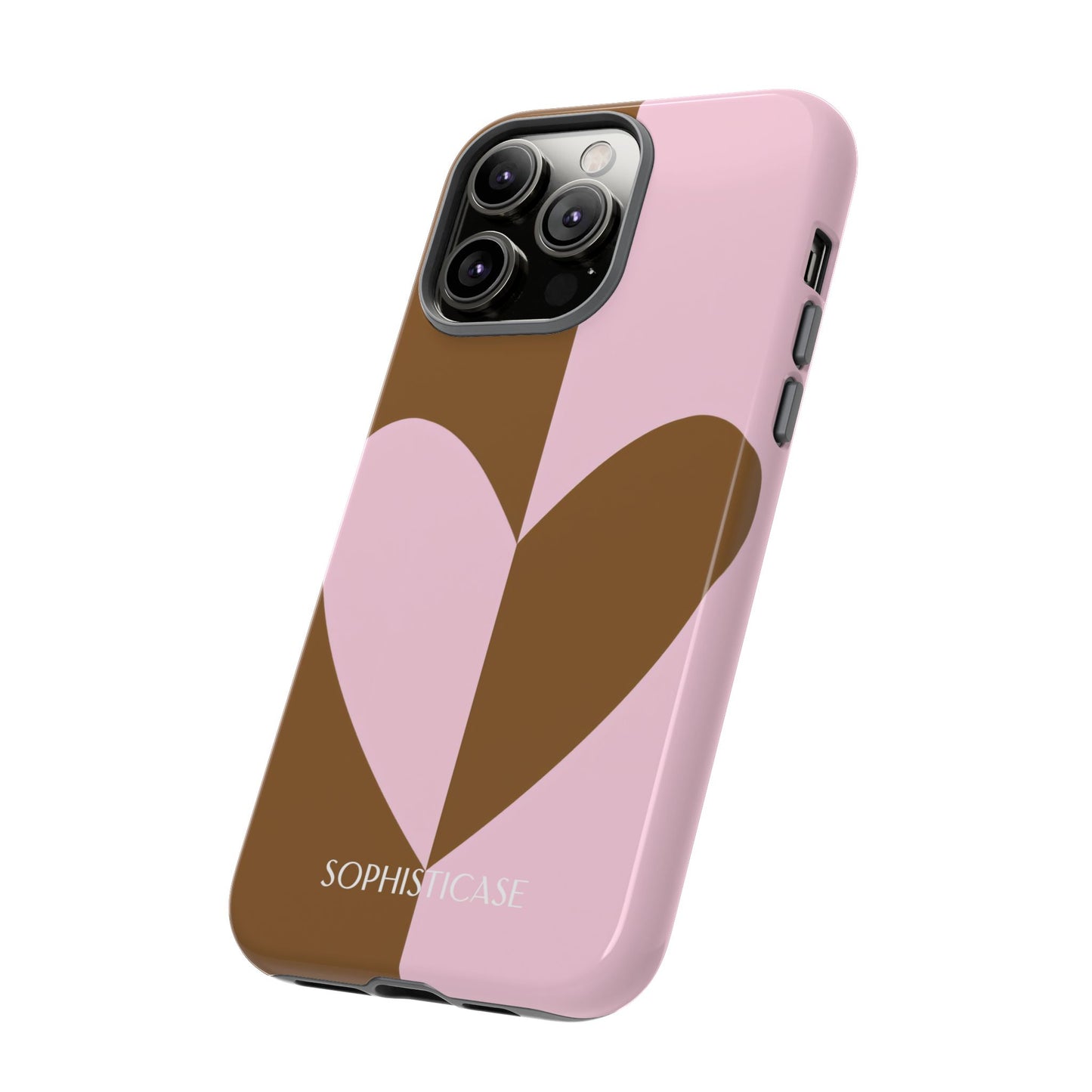 Be Mine in Pink and Brown - iPhone Case