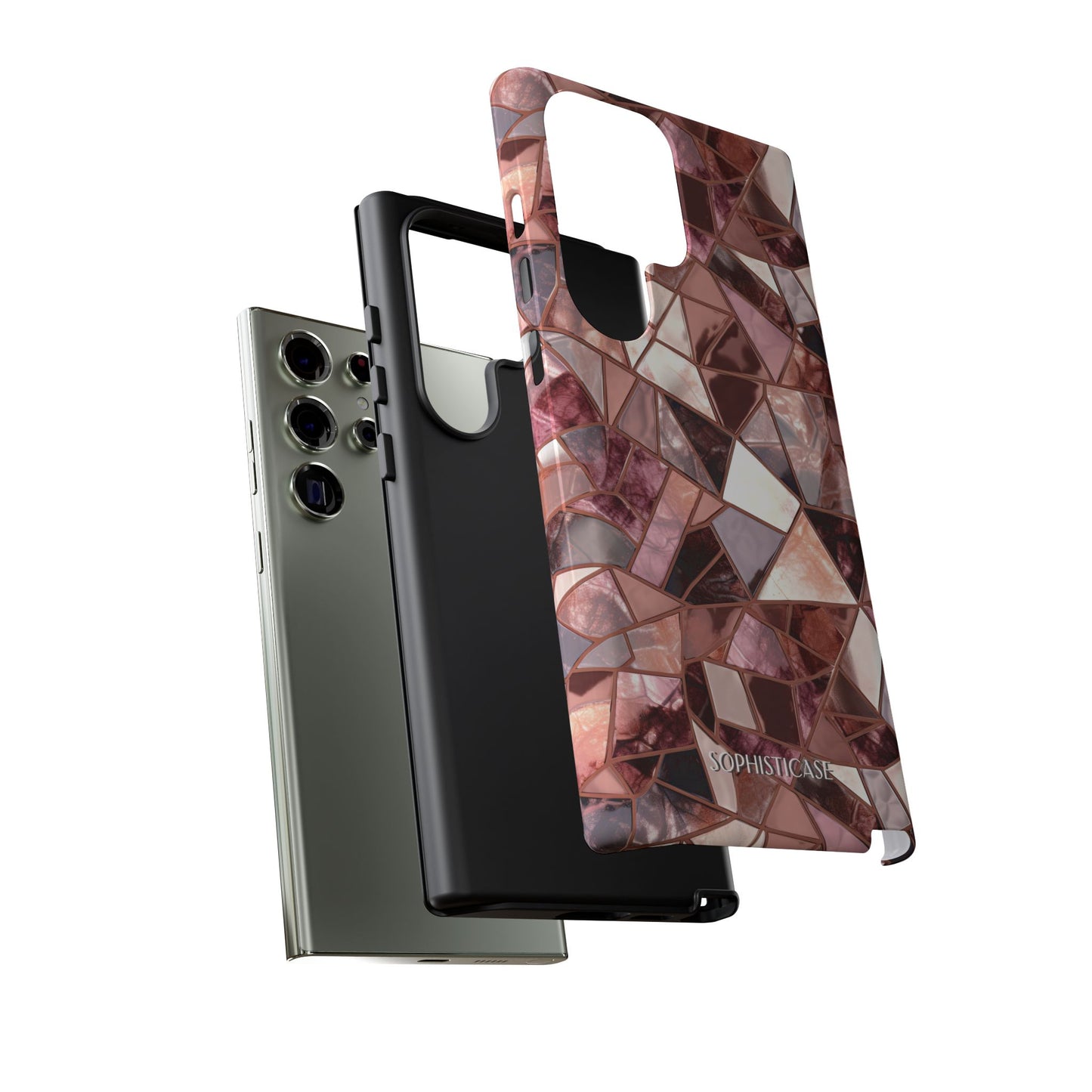 Rose' Runway in Merlot Mosaic - Tough Phone Case
