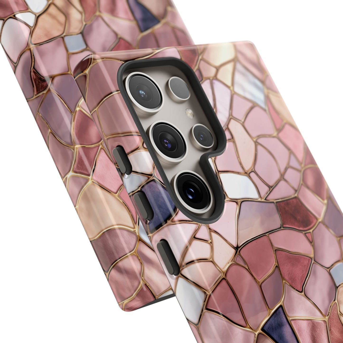 Rose' Runway in Pink Mosaic - Tough Phone Case