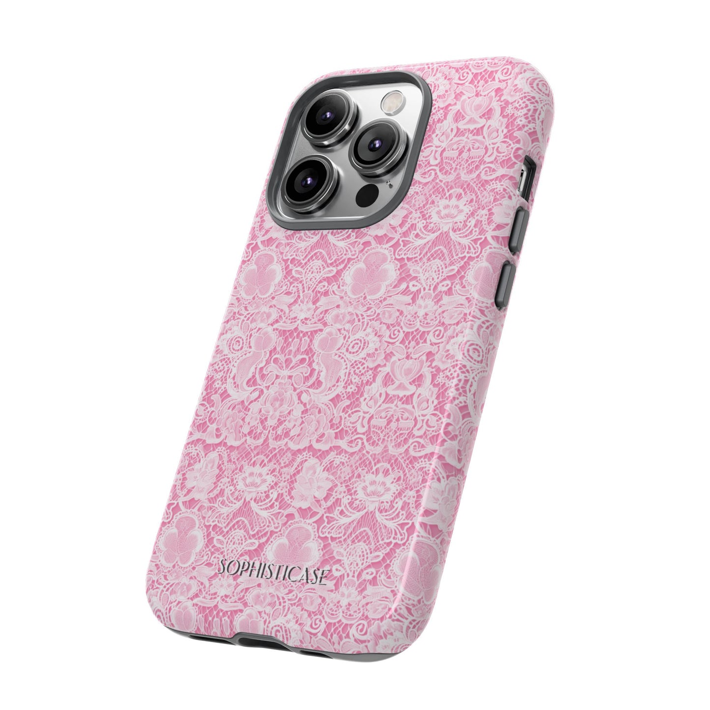 Luxe Lace in Pink - iPhone Case