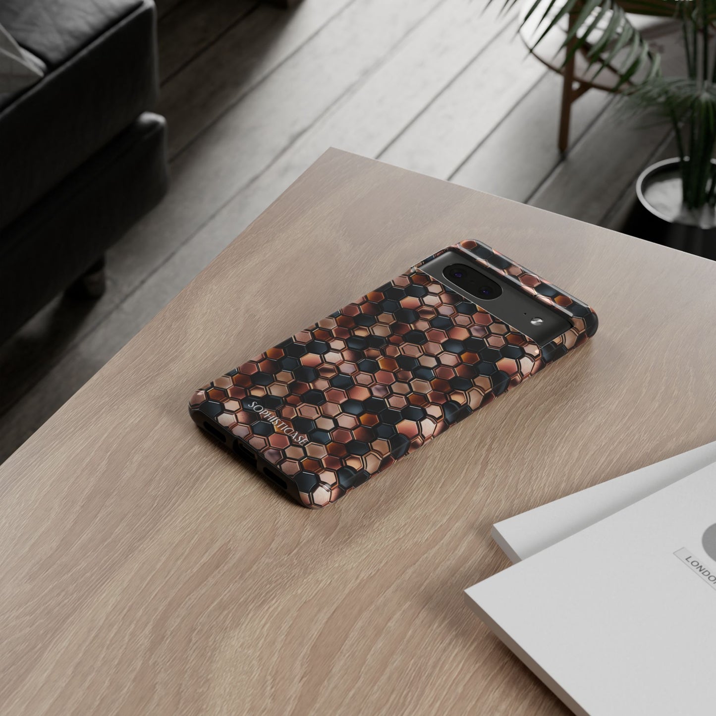 Rose' Runway in Honeycomb Mosaic - Tough Phone Case