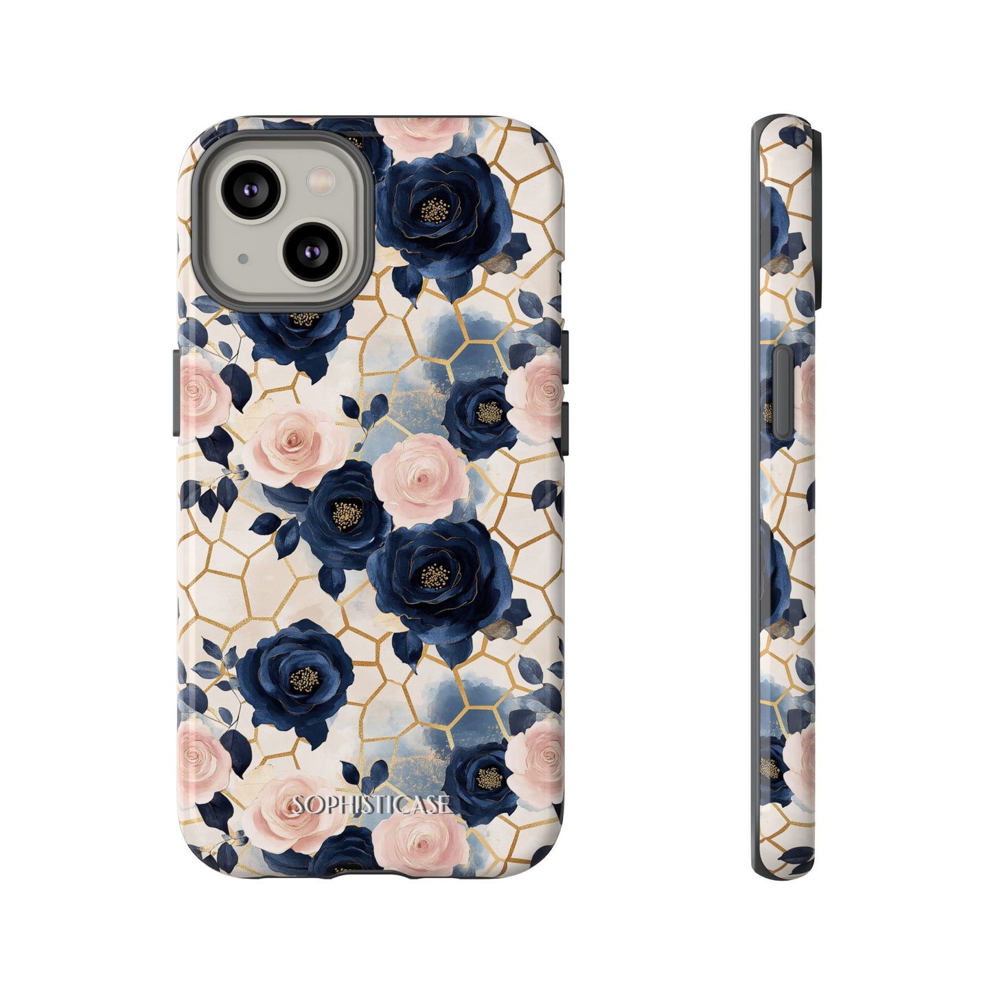 Royal Floral in Navy Hive - Tough Phone Case