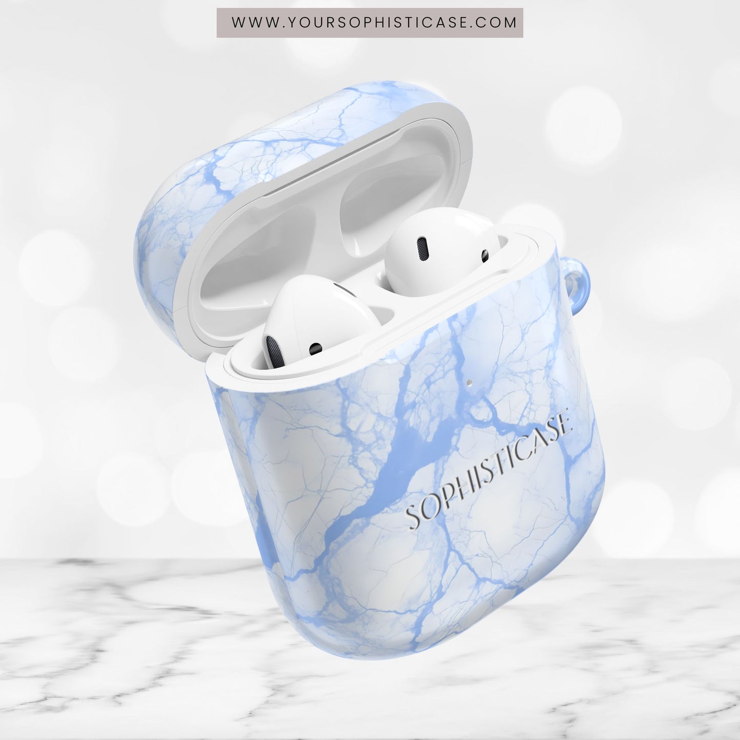 AirPod Cases - Marble Opulence in Blue