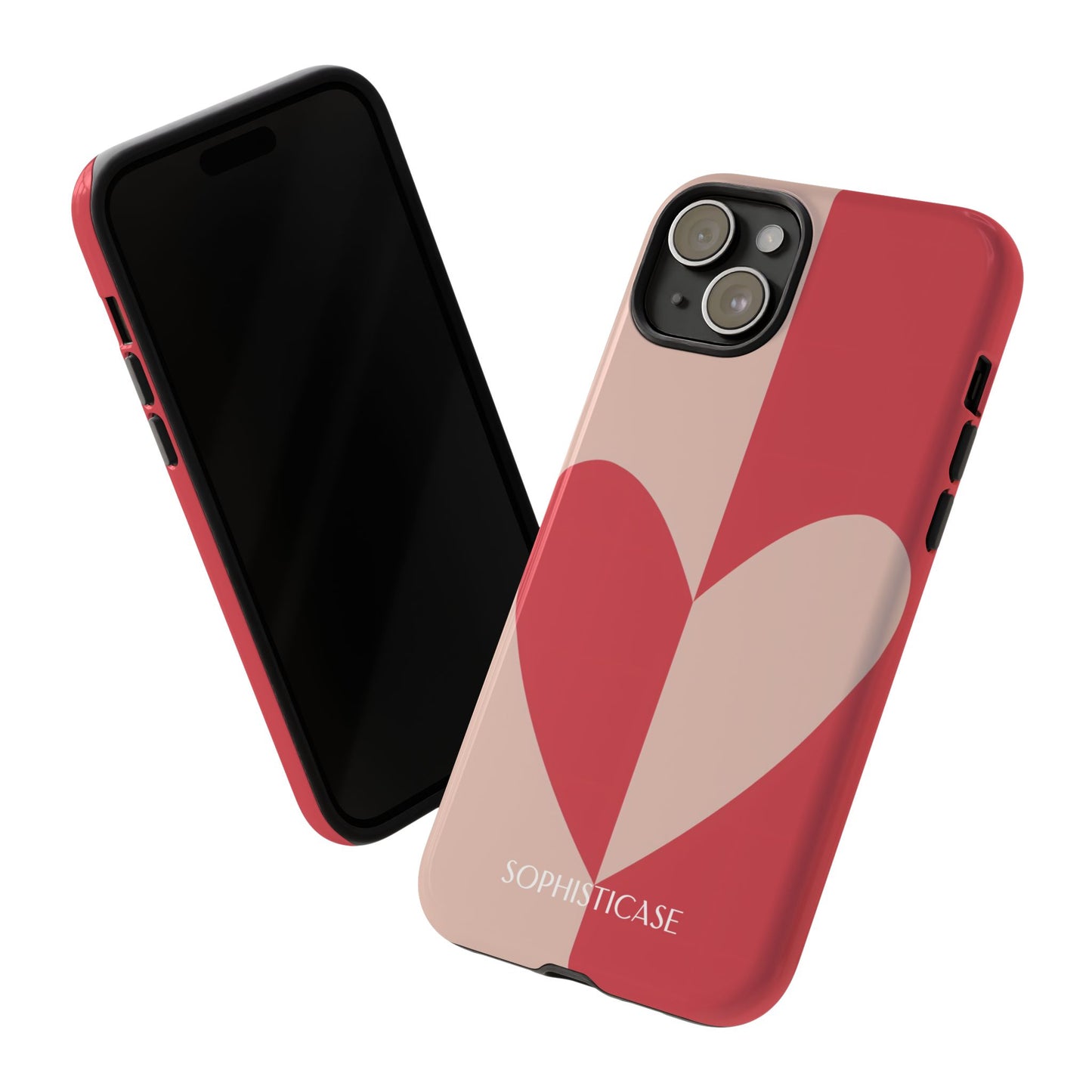 Be Mine in Red and Brown - iPhone Case
