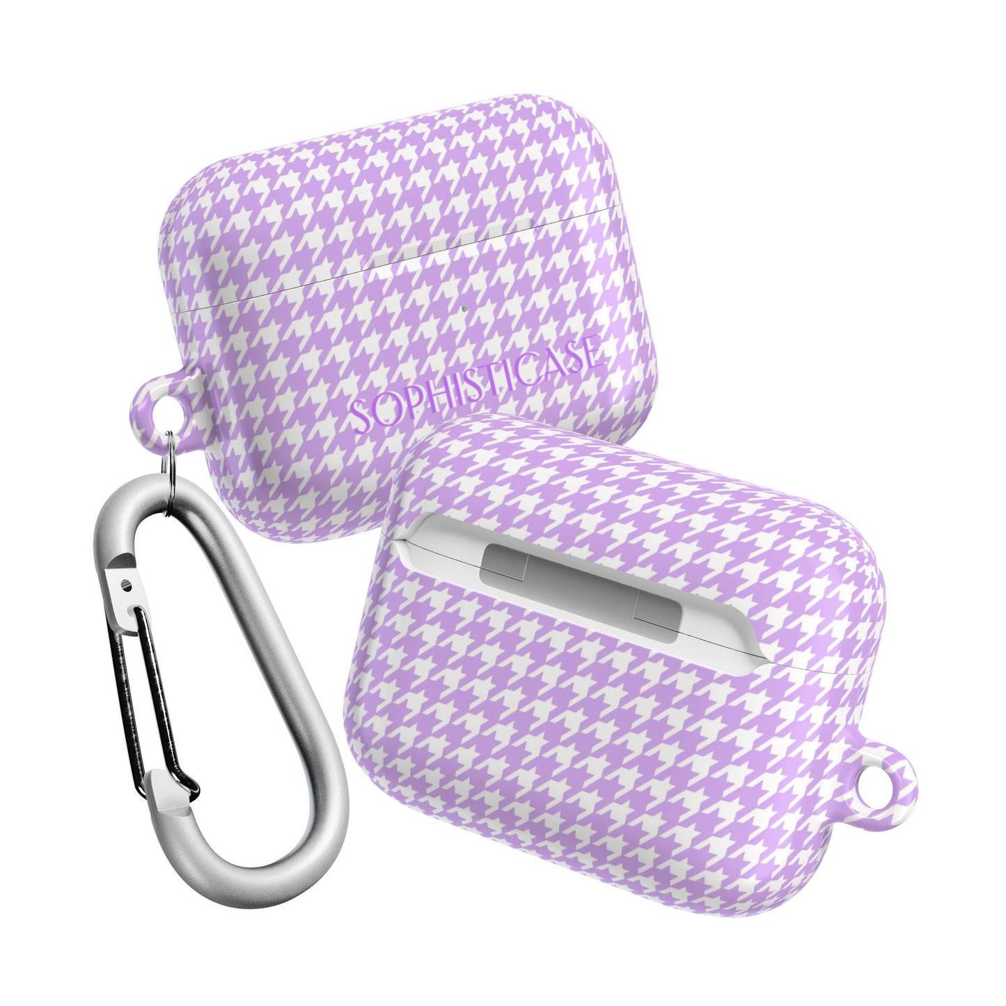 AirPod Cases - Houndstooth in Pastel Purple