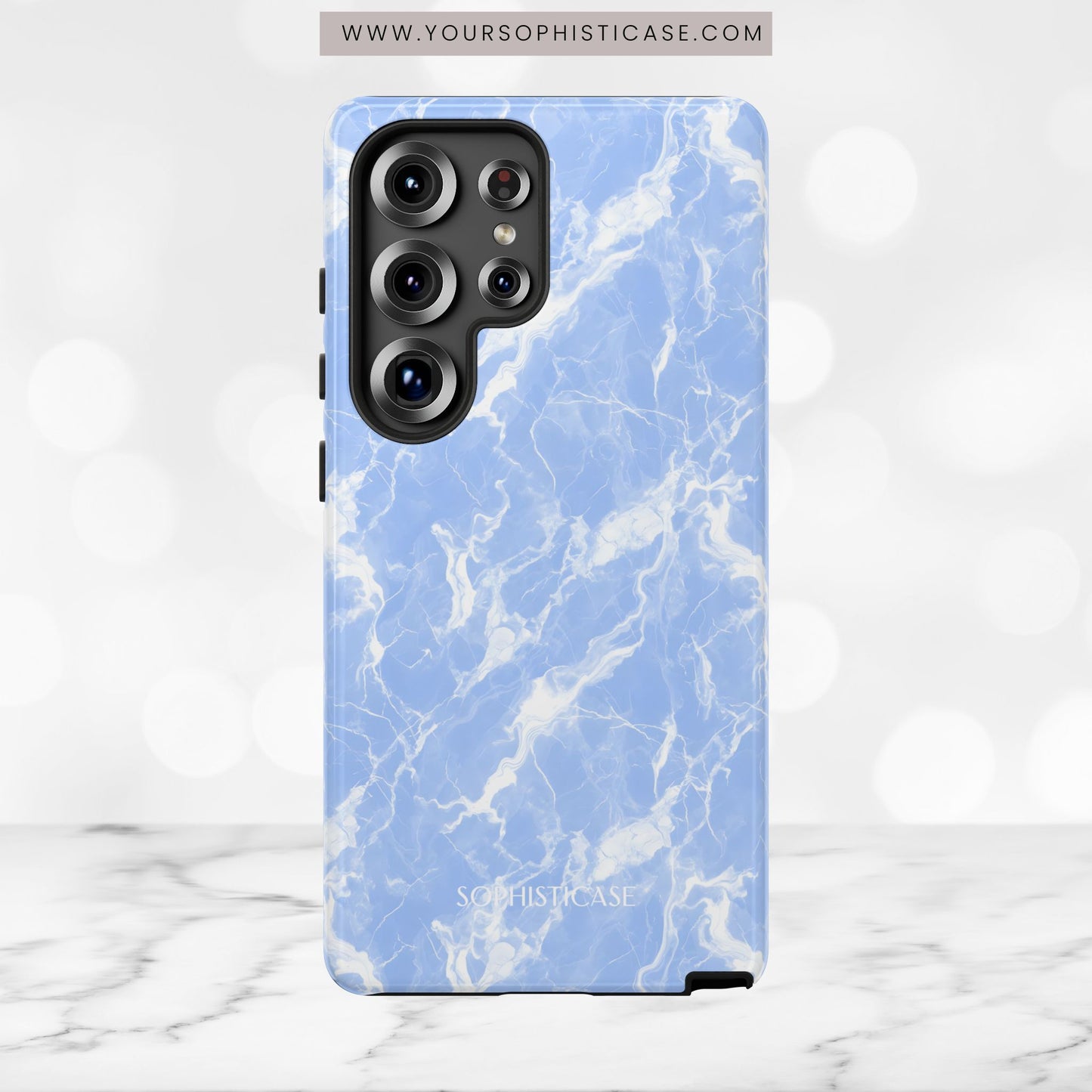 Marble Crush in Blue - Tough Phone Case