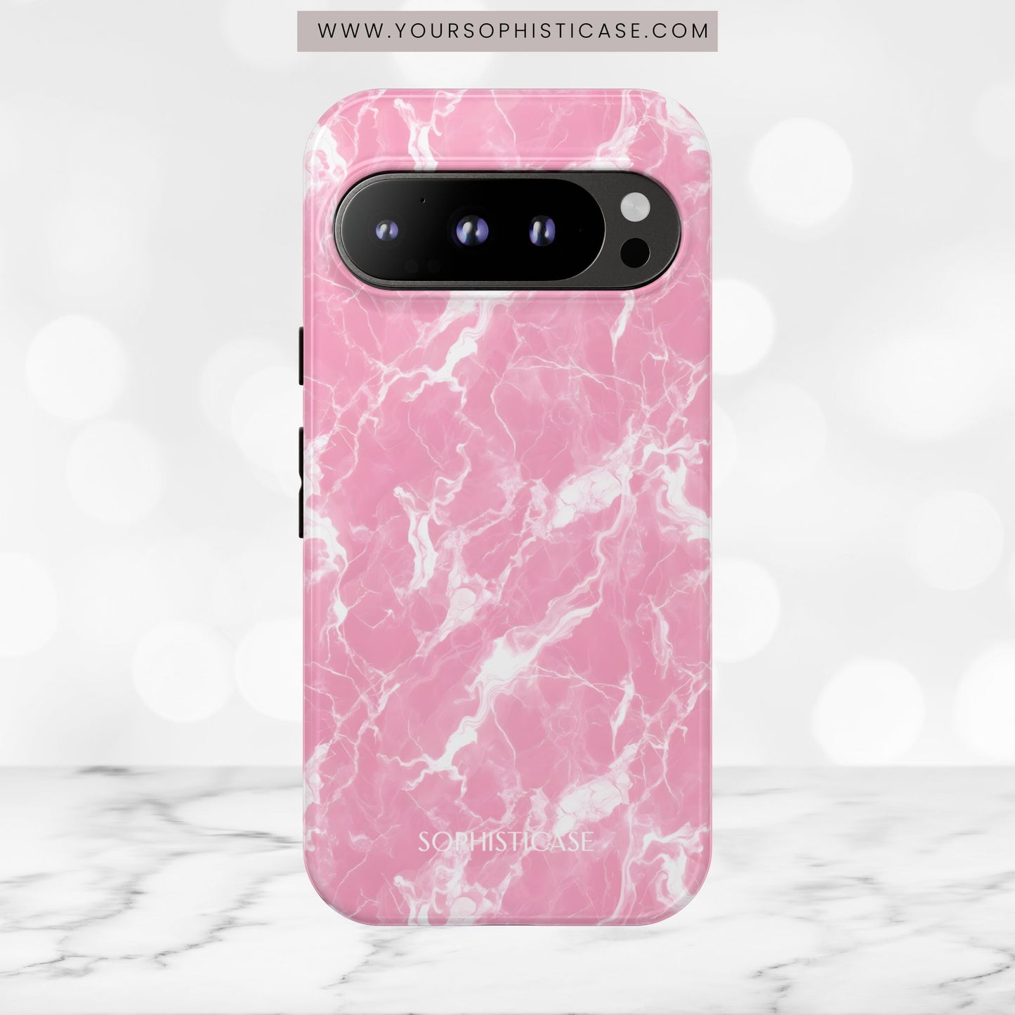 Marble Crush in Pink - Tough Phone Case