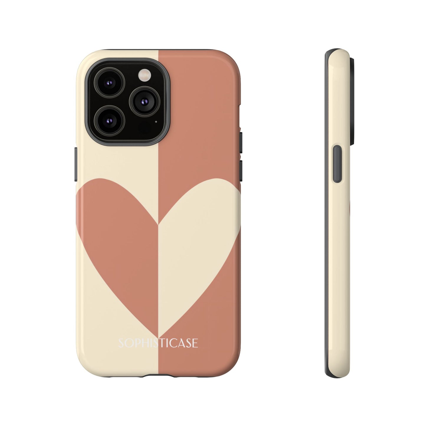Be Mine in Brown and Cream - iPhone Case
