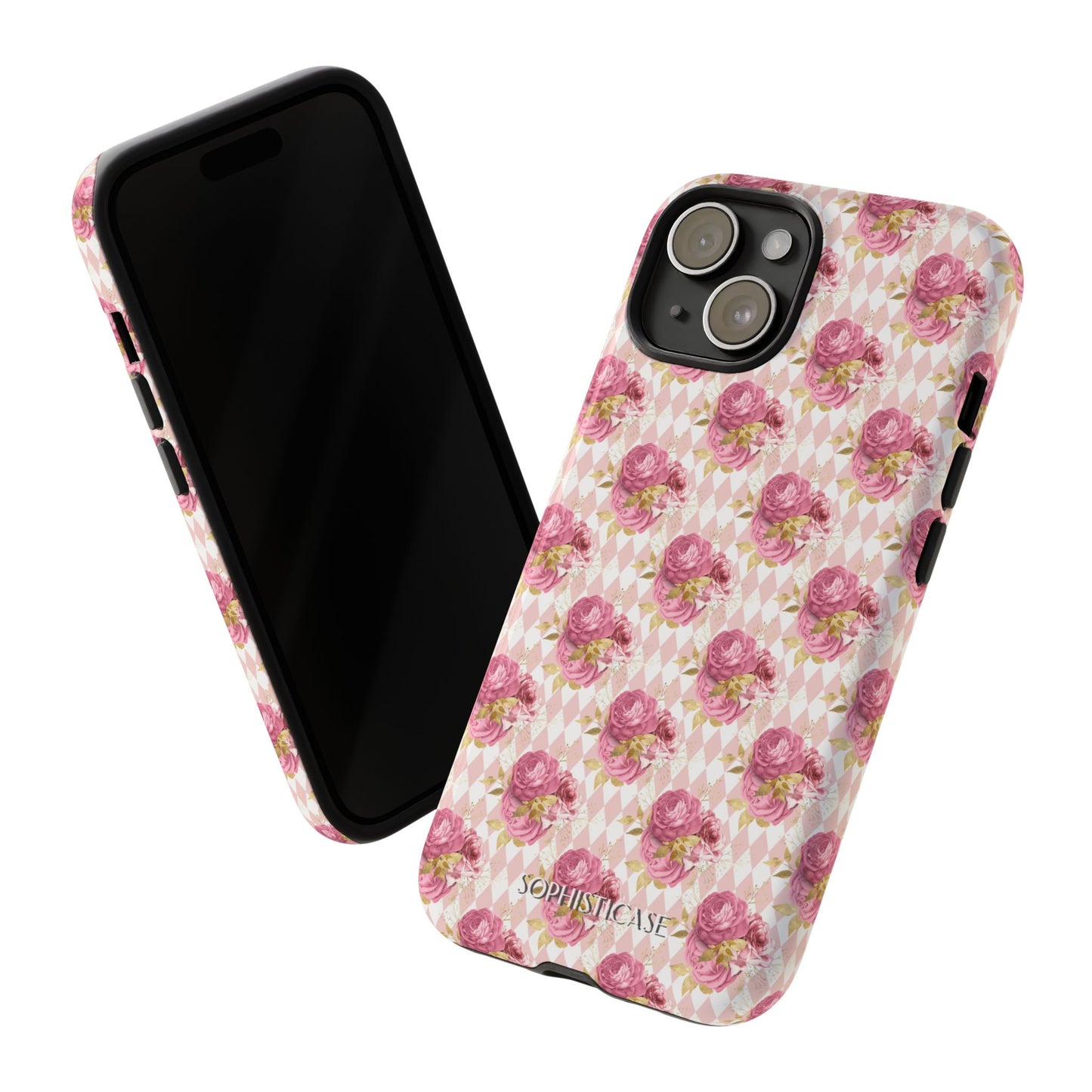 Rose Diamond Romance in Sienna - iPhone Case