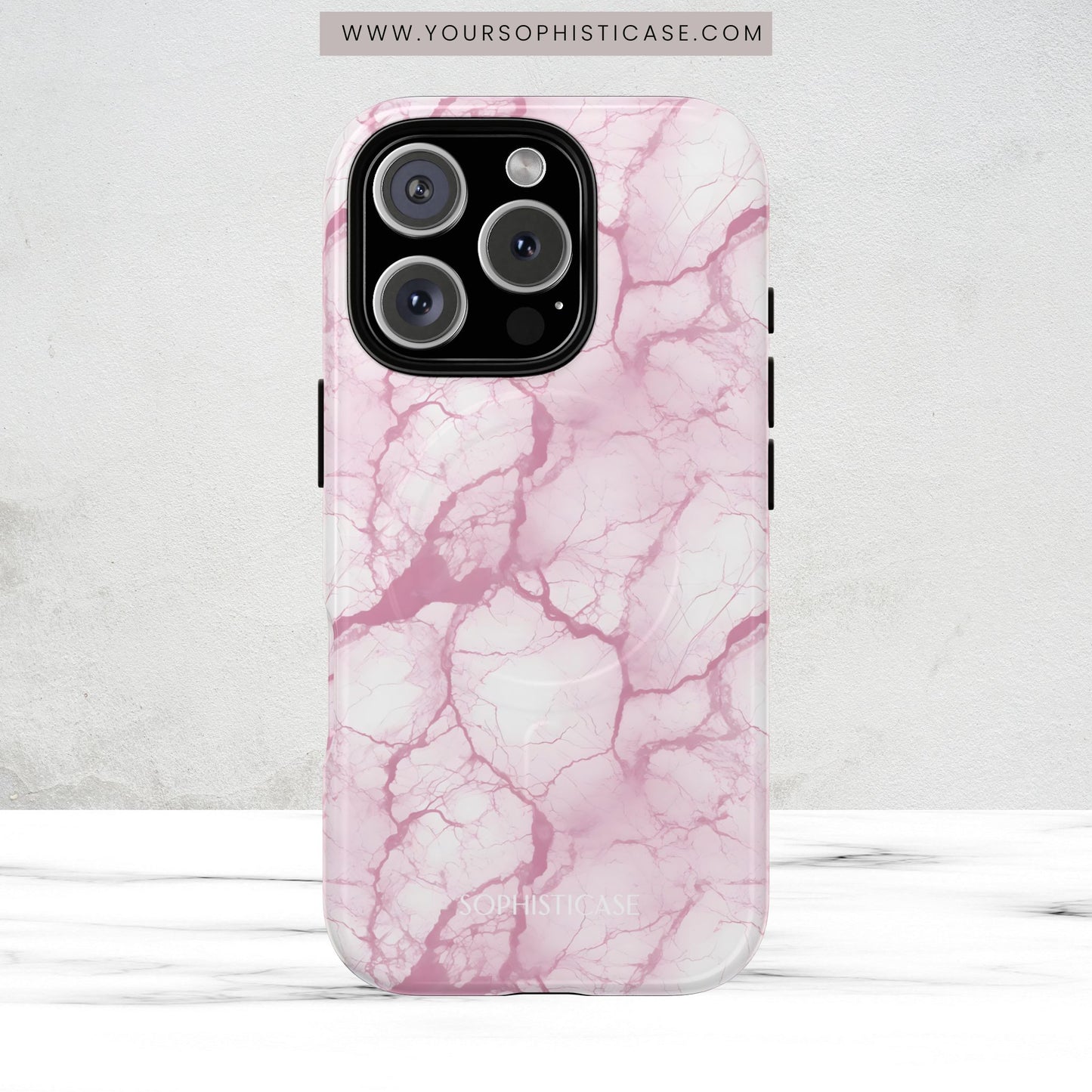 Marble Opulence in Pink - Magsafe Case