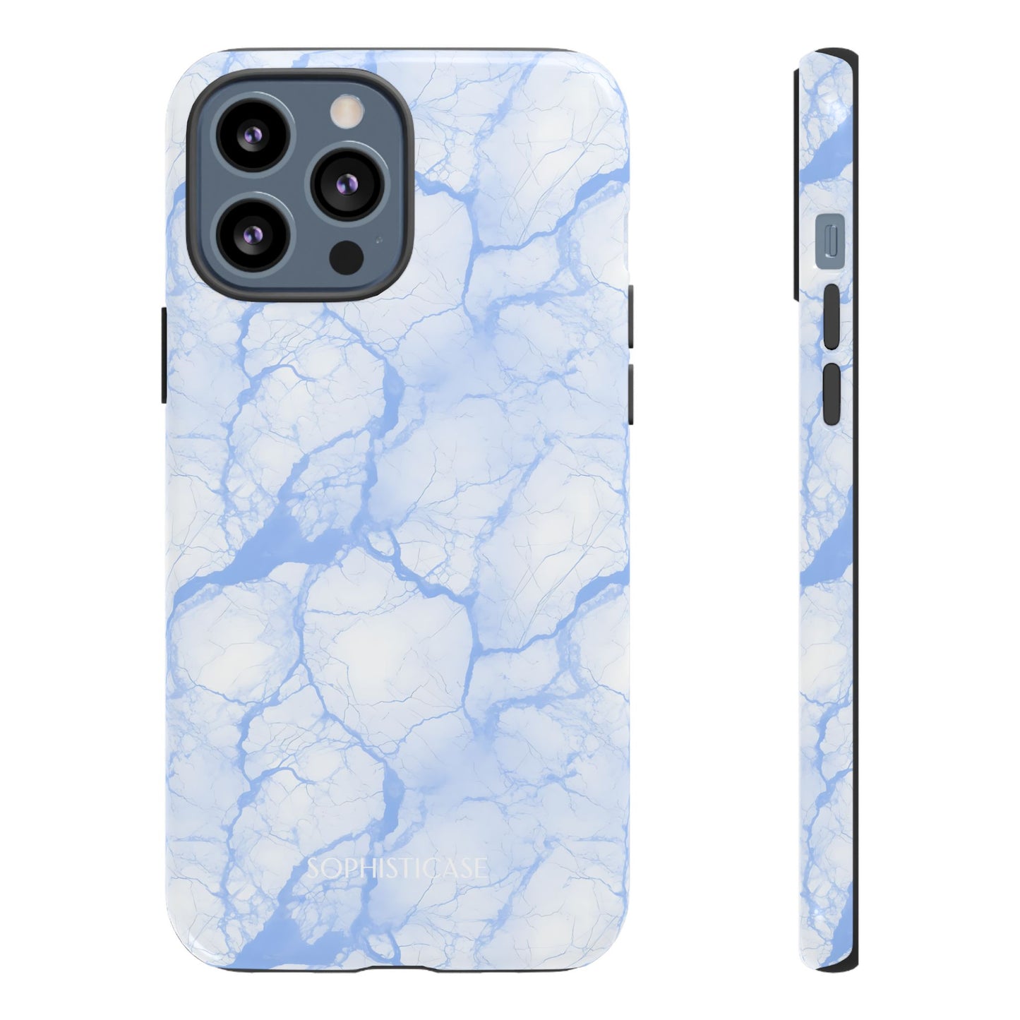 Marble Opulence in Blue - iPhone Case