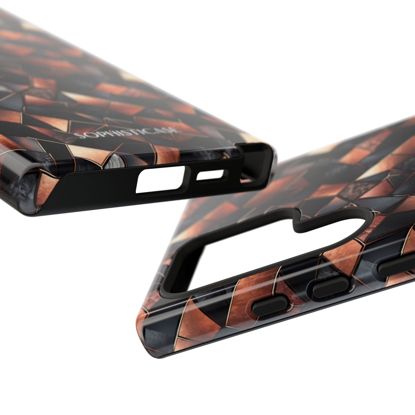 Rose' Runway in Noir Mosaic - Tough Phone Case