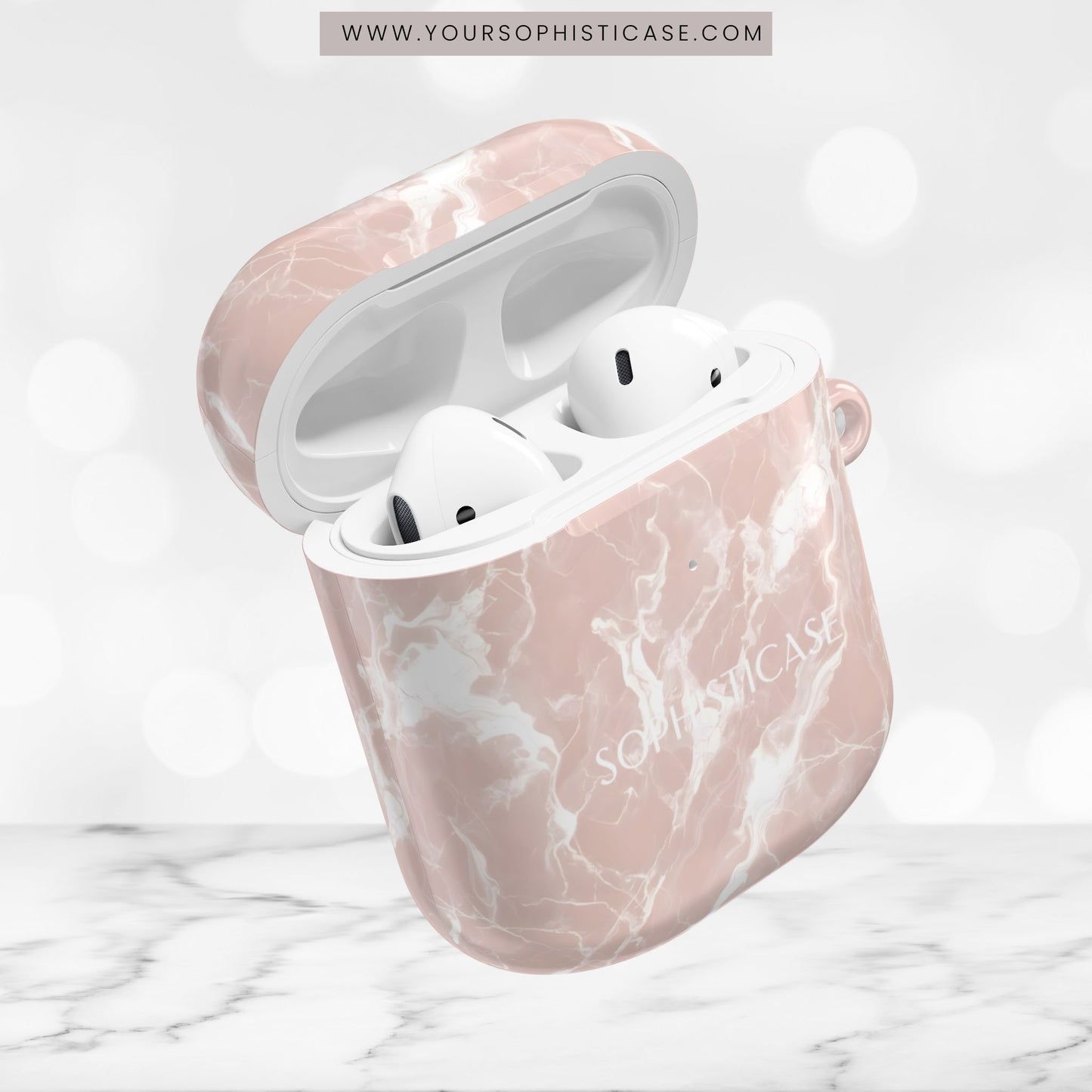 AirPod Cases - Marble Crush in Neutral Beige