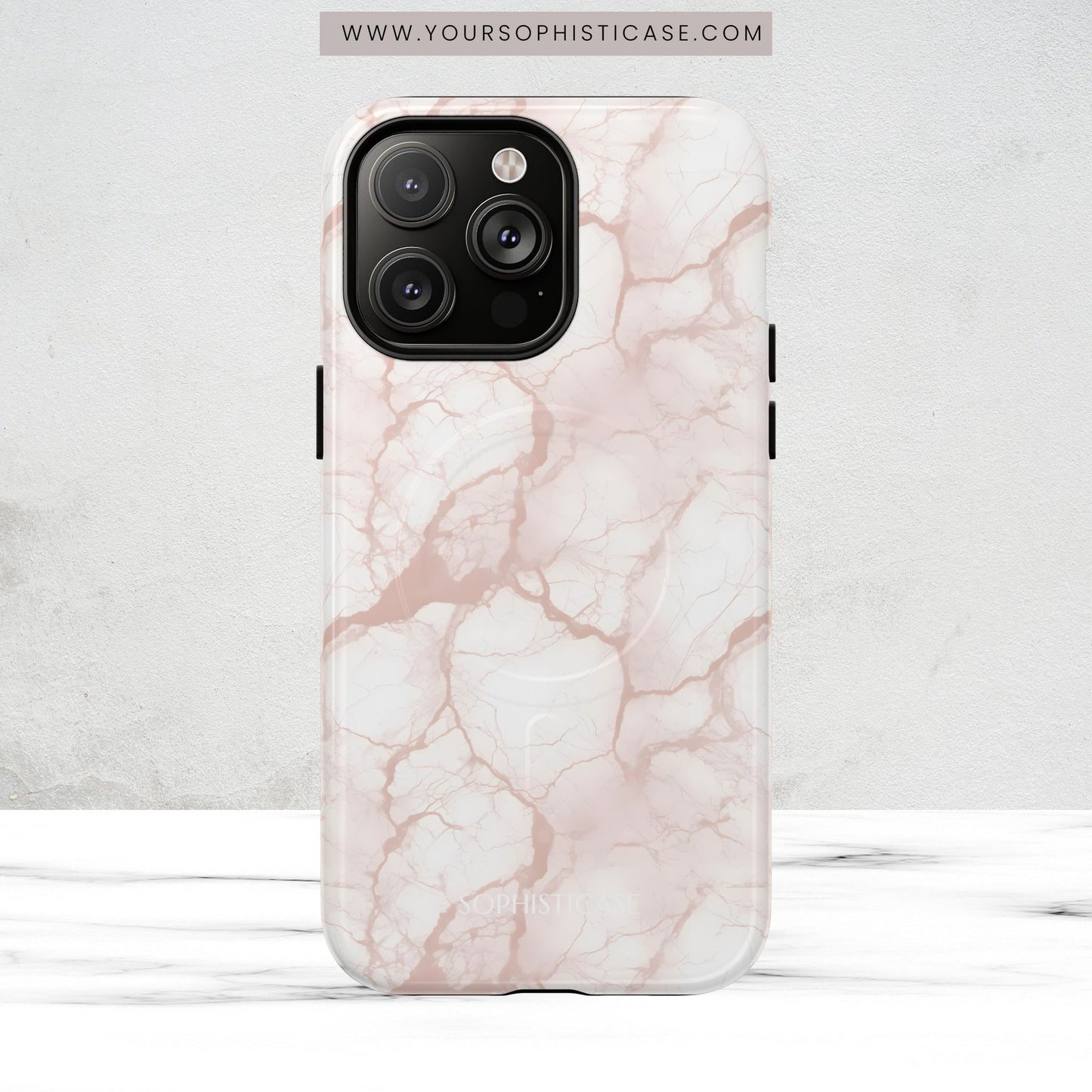 Marble Opulence in Neutral Beige - Magsafe Case