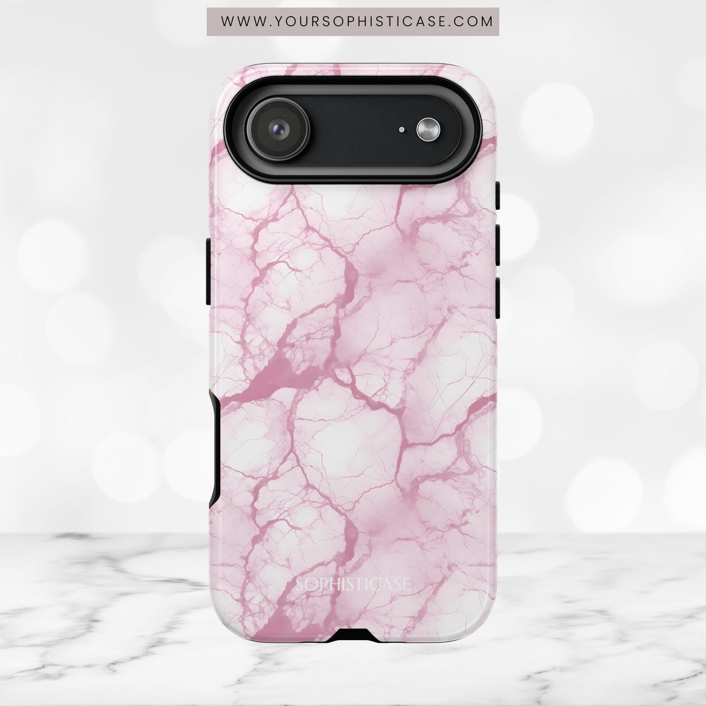 Marble Opulence in Pink - iPhone Case