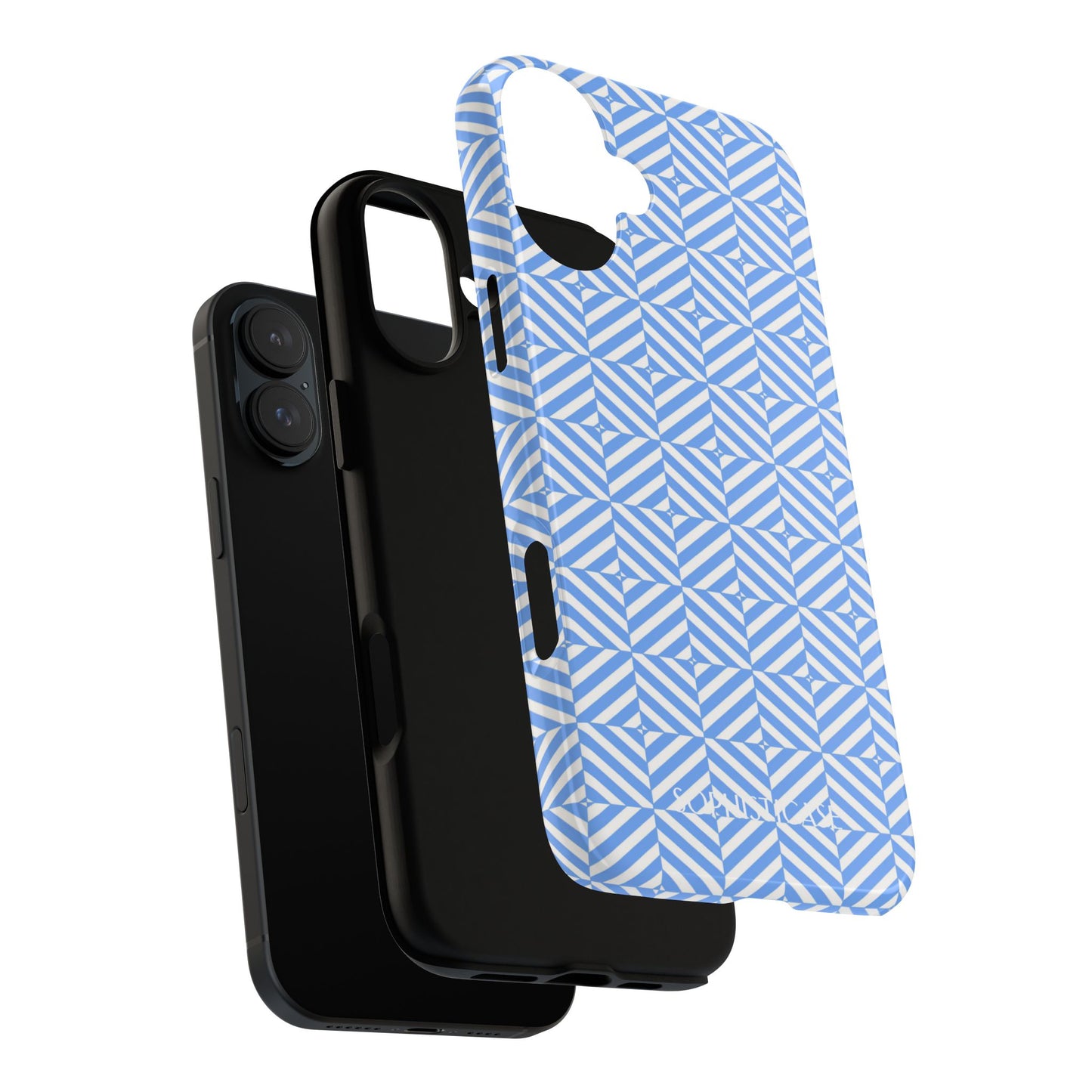 Illusions in Blue - iPhone Case