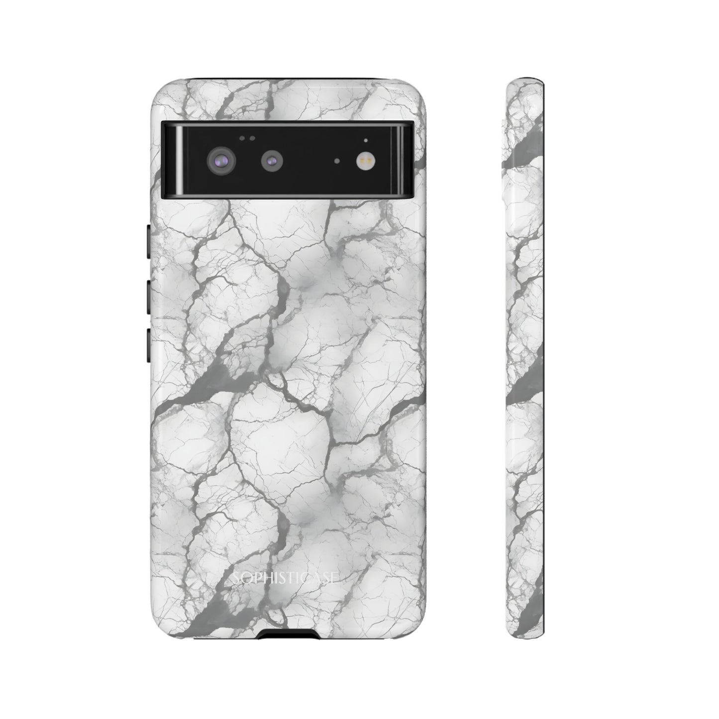 Marble Opulence in Charcoal Grey - Tough Phone Case