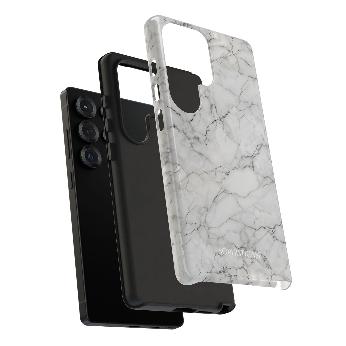 Marble Opulence in White - iPhone Case, Samsung Galaxy Case, Google Pixel Case