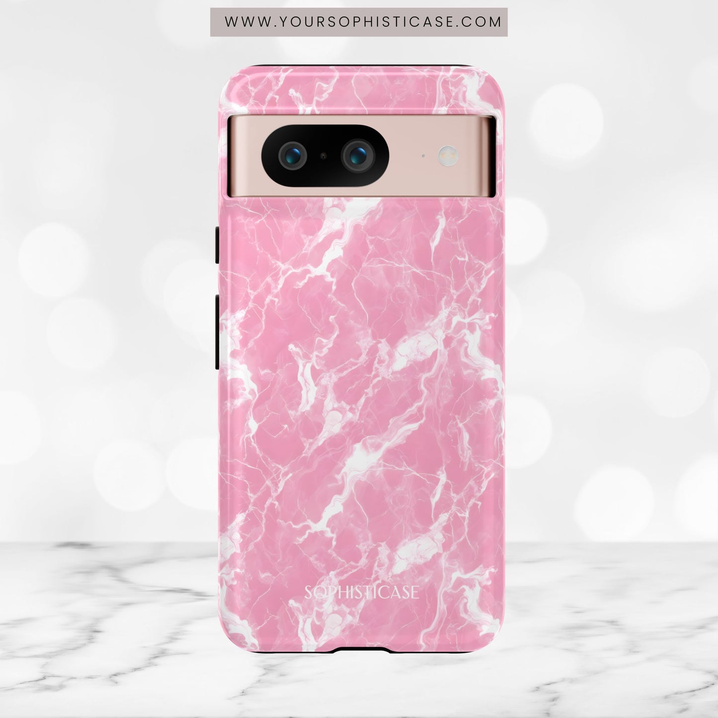Marble Crush in Pink - Tough Phone Case