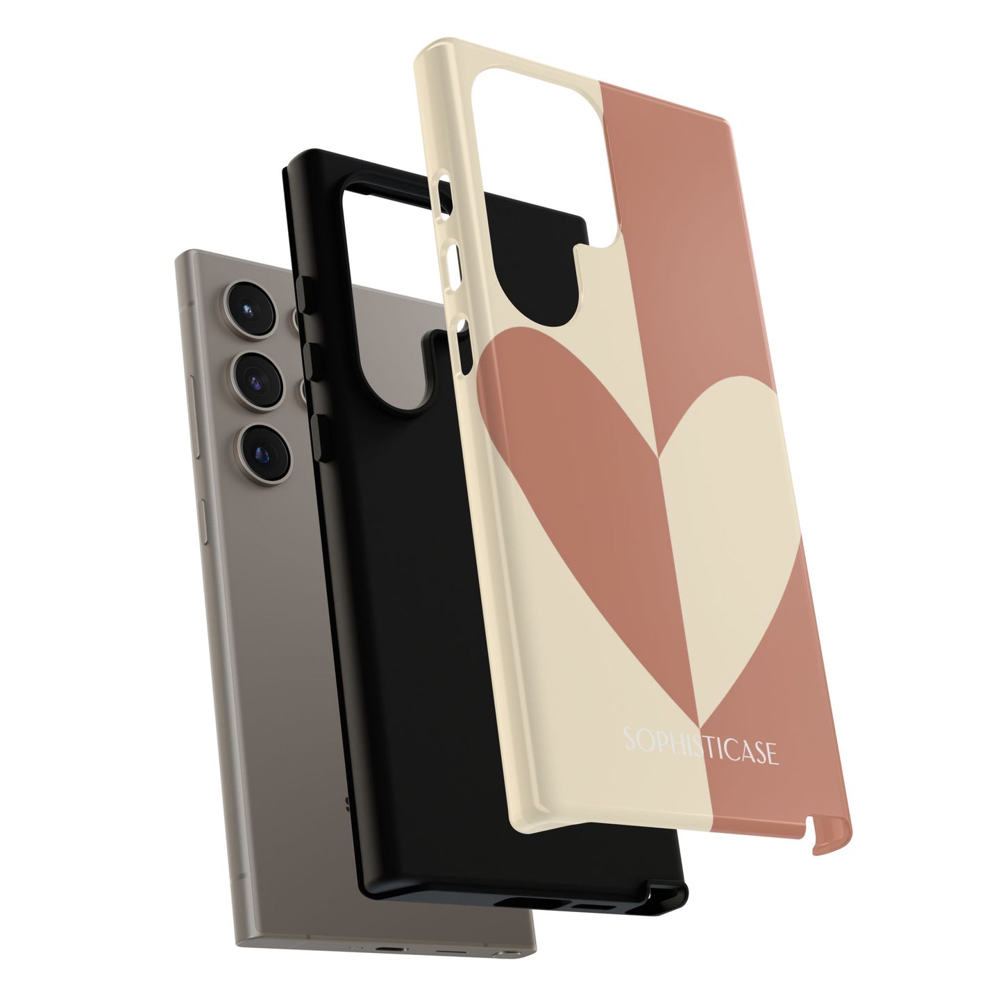 Be Mine in Brown and Cream - Drop Proof Phone Case for Samsung Galaxy - Sophisticase