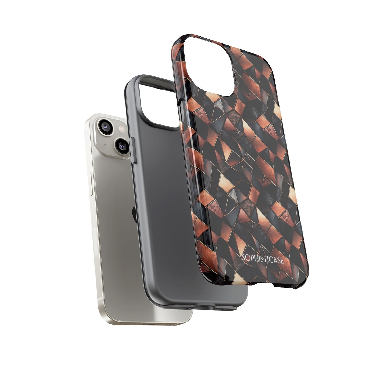 Rose' Runway in Noir Mosaic - Tough Phone Case