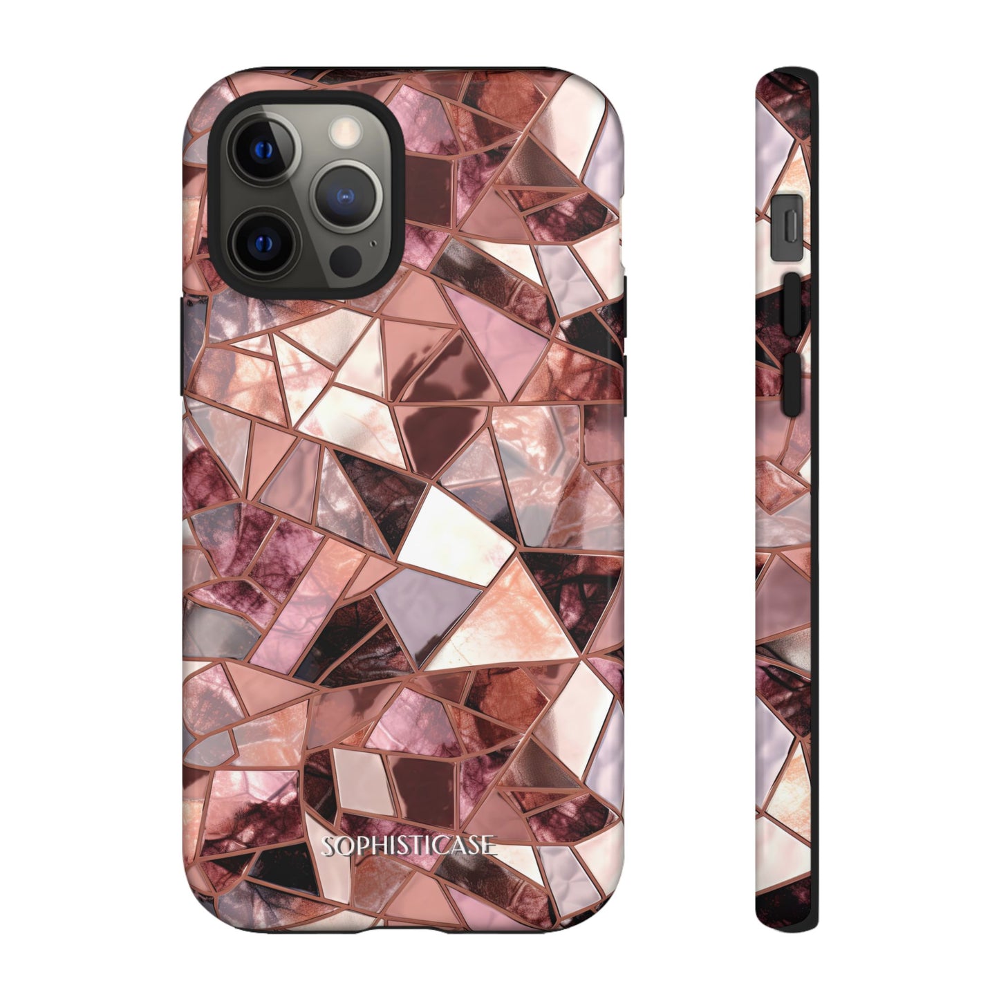 Rose' Runway in Merlot Mosaic - Tough Phone Case