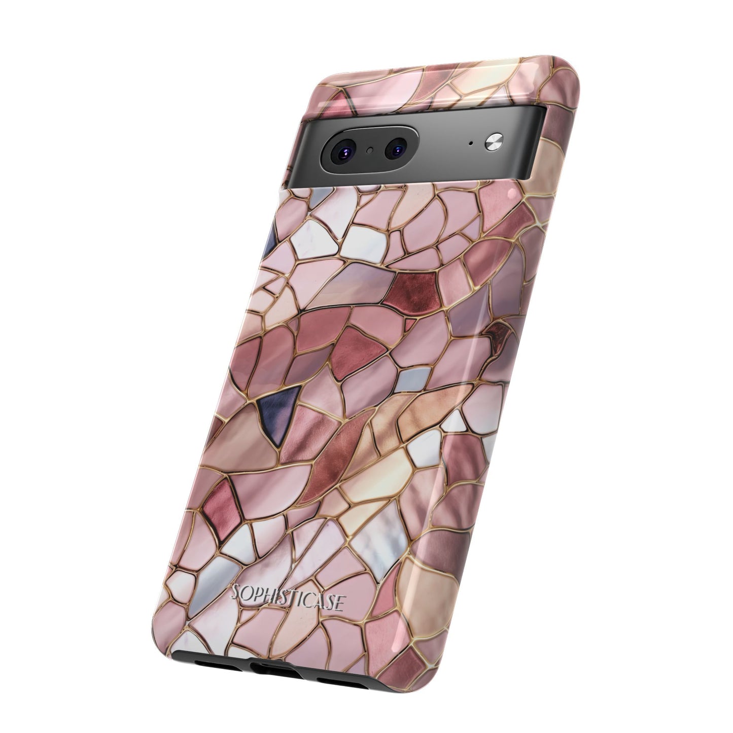Rose' Runway in Pink Mosaic - Tough Phone Case