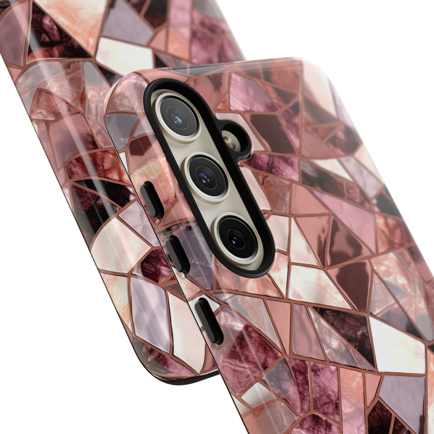 Rose' Runway in Merlot Mosaic - Tough Phone Case