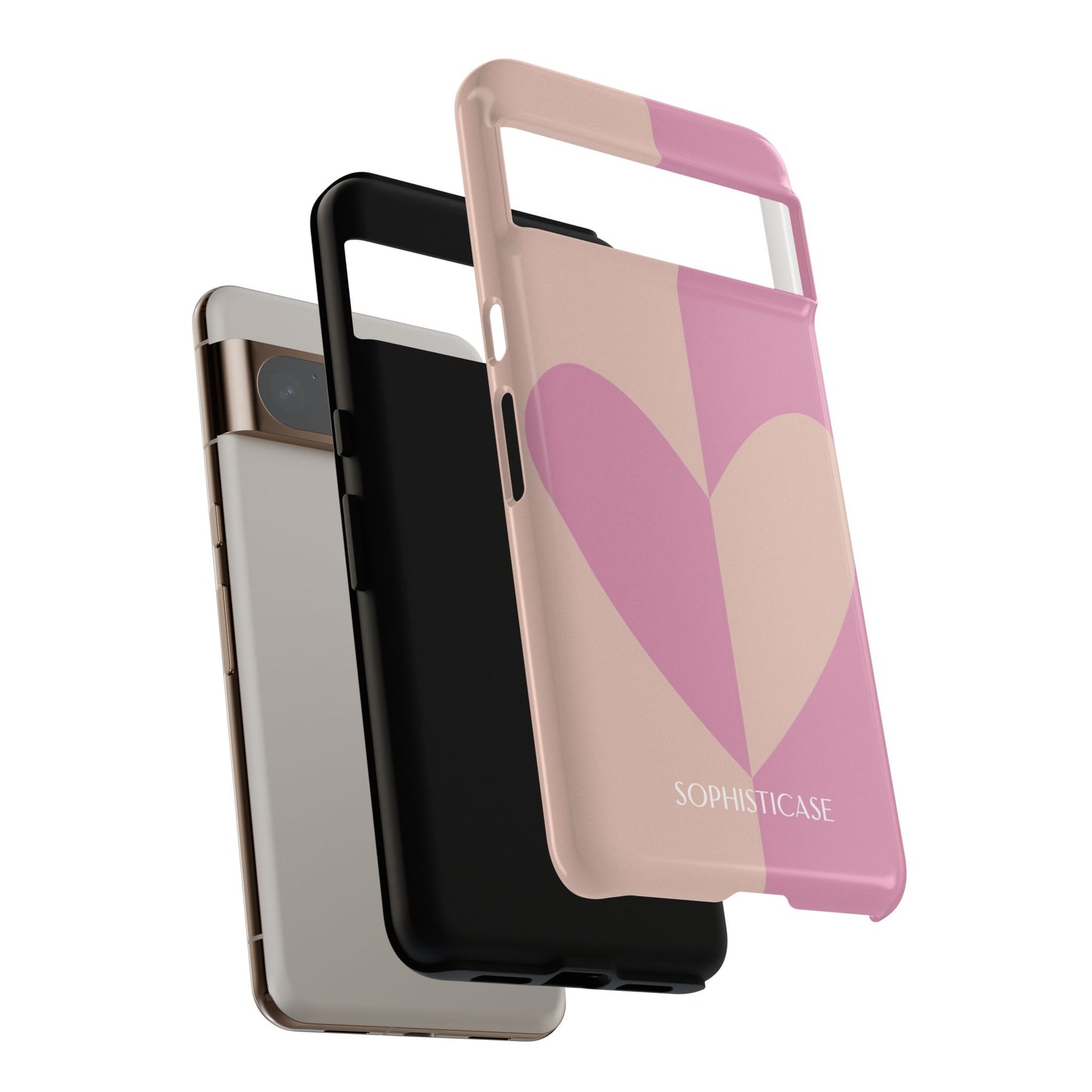 Be Mine in Pink and Brown - Tough Phone Case for Google Pixel - Sophisticase