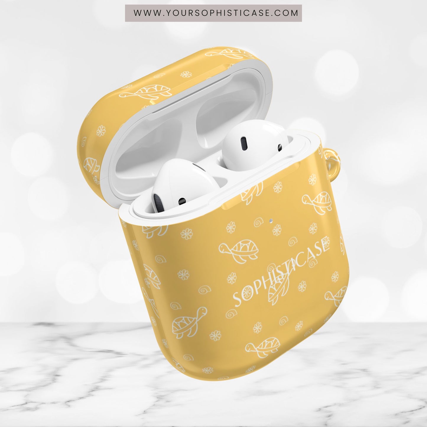 AirPod Cases - Turtle Island in Yellow