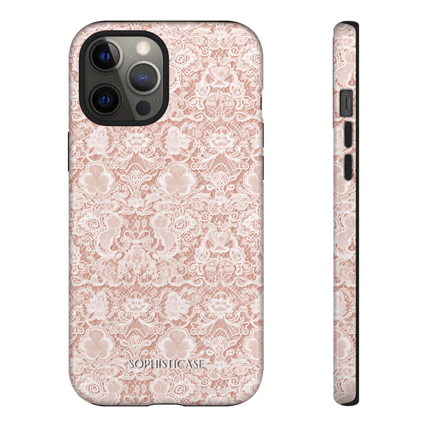 Luxe Lace in Brown - iPhone Case