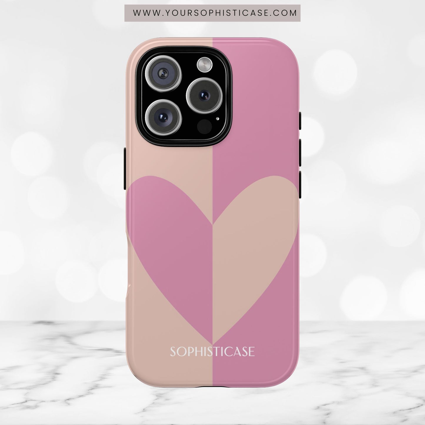 Be Mine in Pink and Brown - iPhone Case