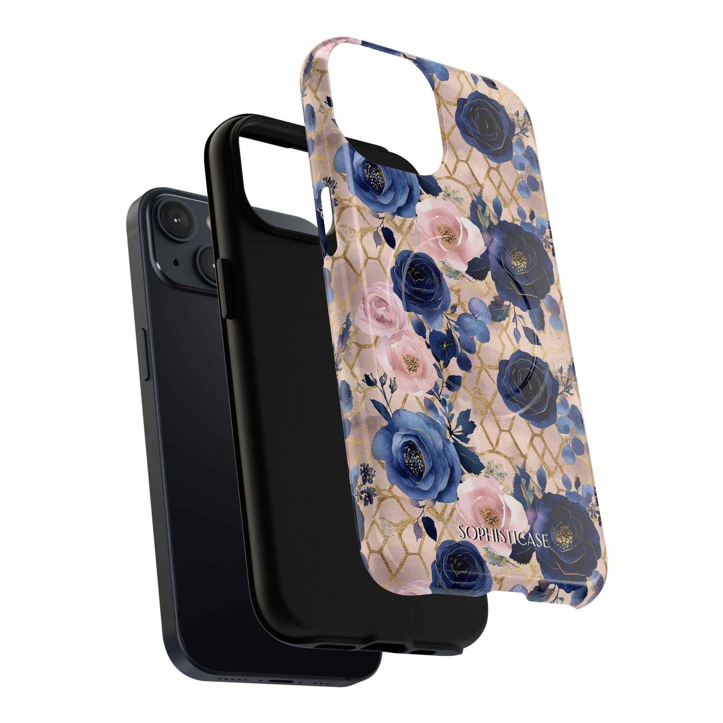 Royal Floral in Navy Blush - iPhone Magsafe Case