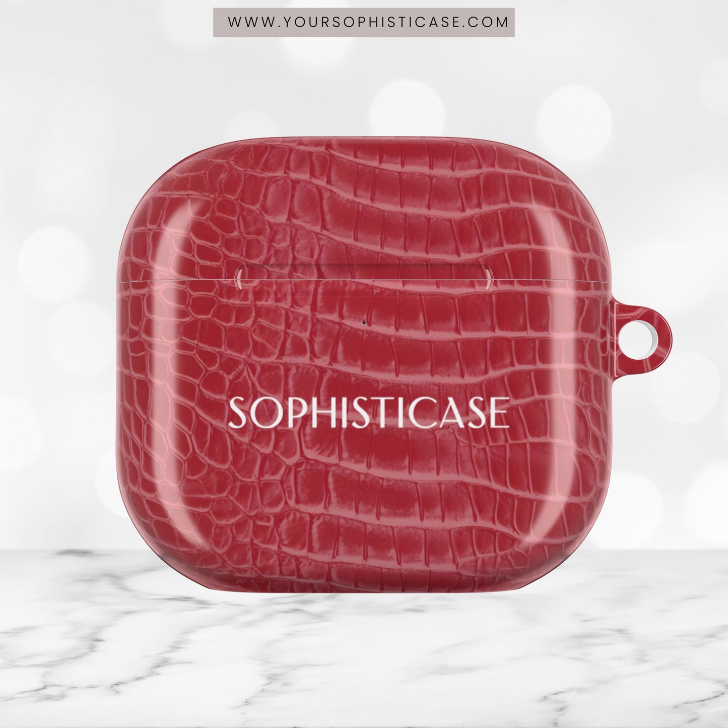 AirPod Cases - Luxe Leather in Cherry Red