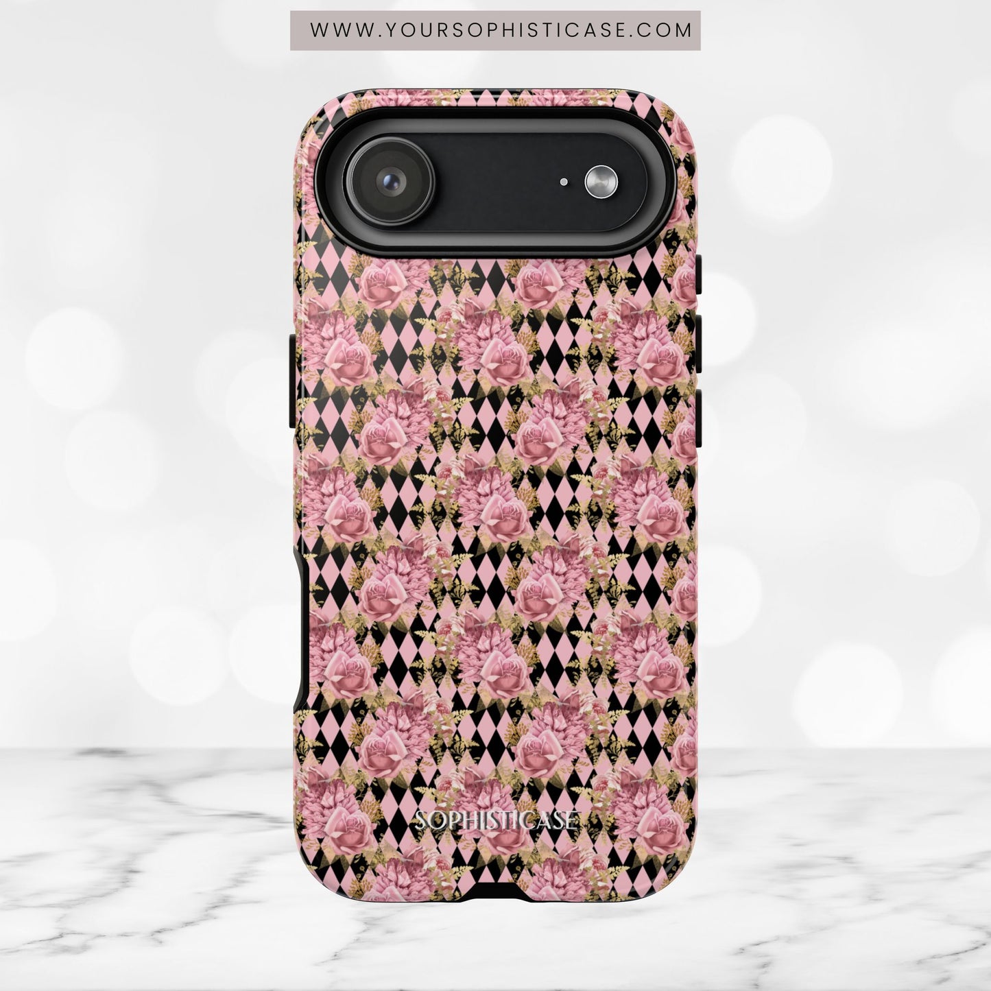 Rose Diamond Romance in Isolde - iPhone Case