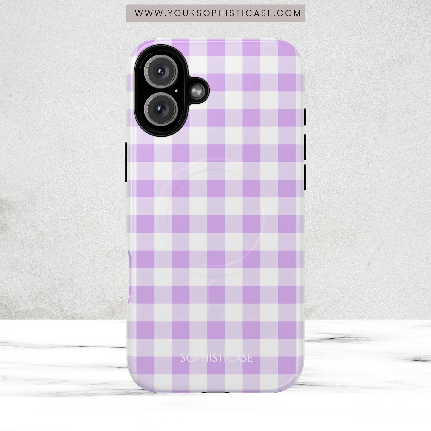 Gingham in Purple - Magsafe Case