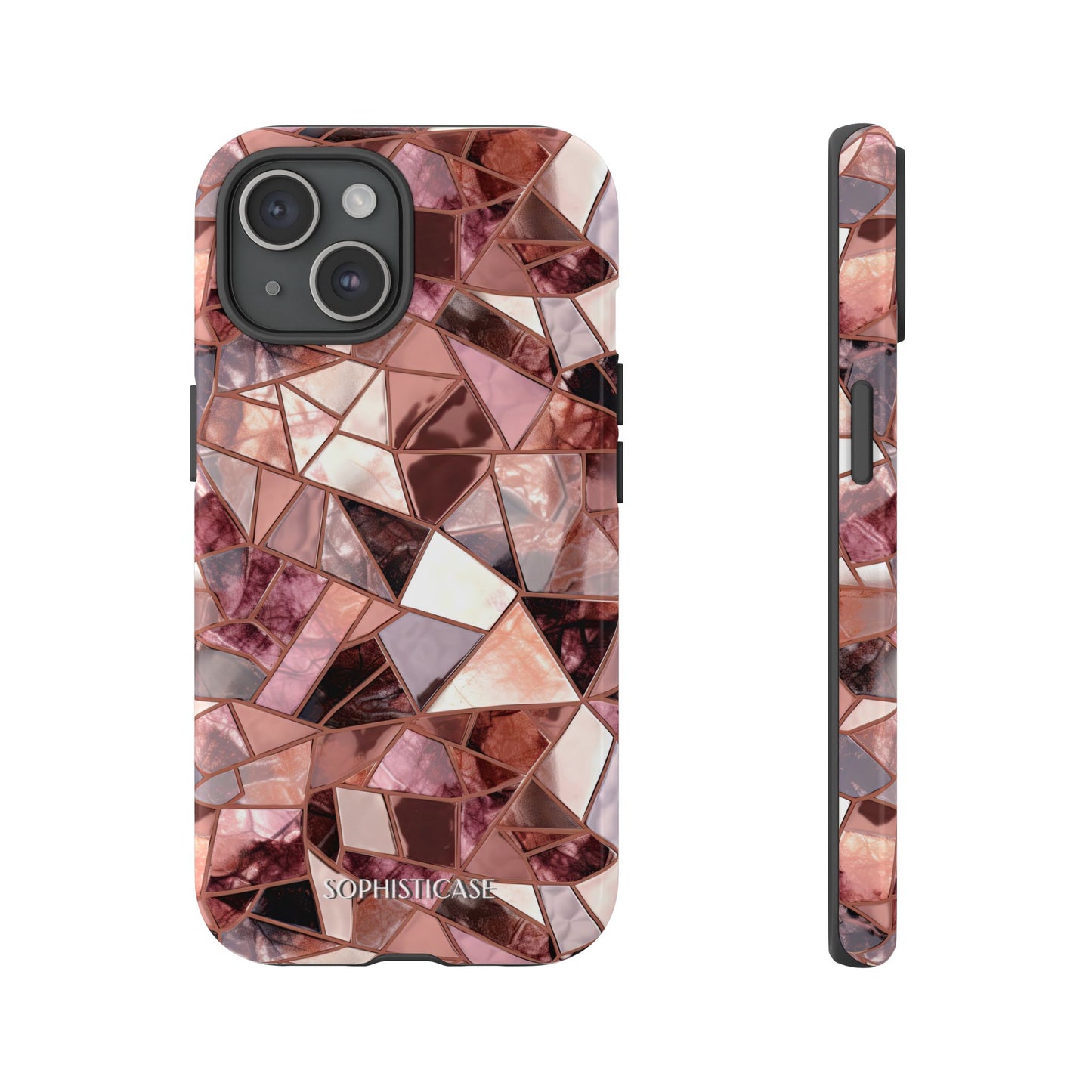 Rose' Runway in Merlot Mosaic - Tough Phone Case