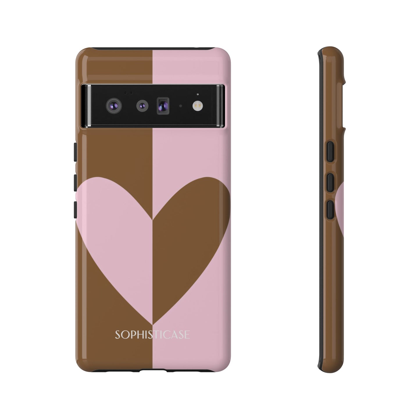 Be Mine in Pink and Brown - Tough Phone Case for Google Pixel - Sophisticase