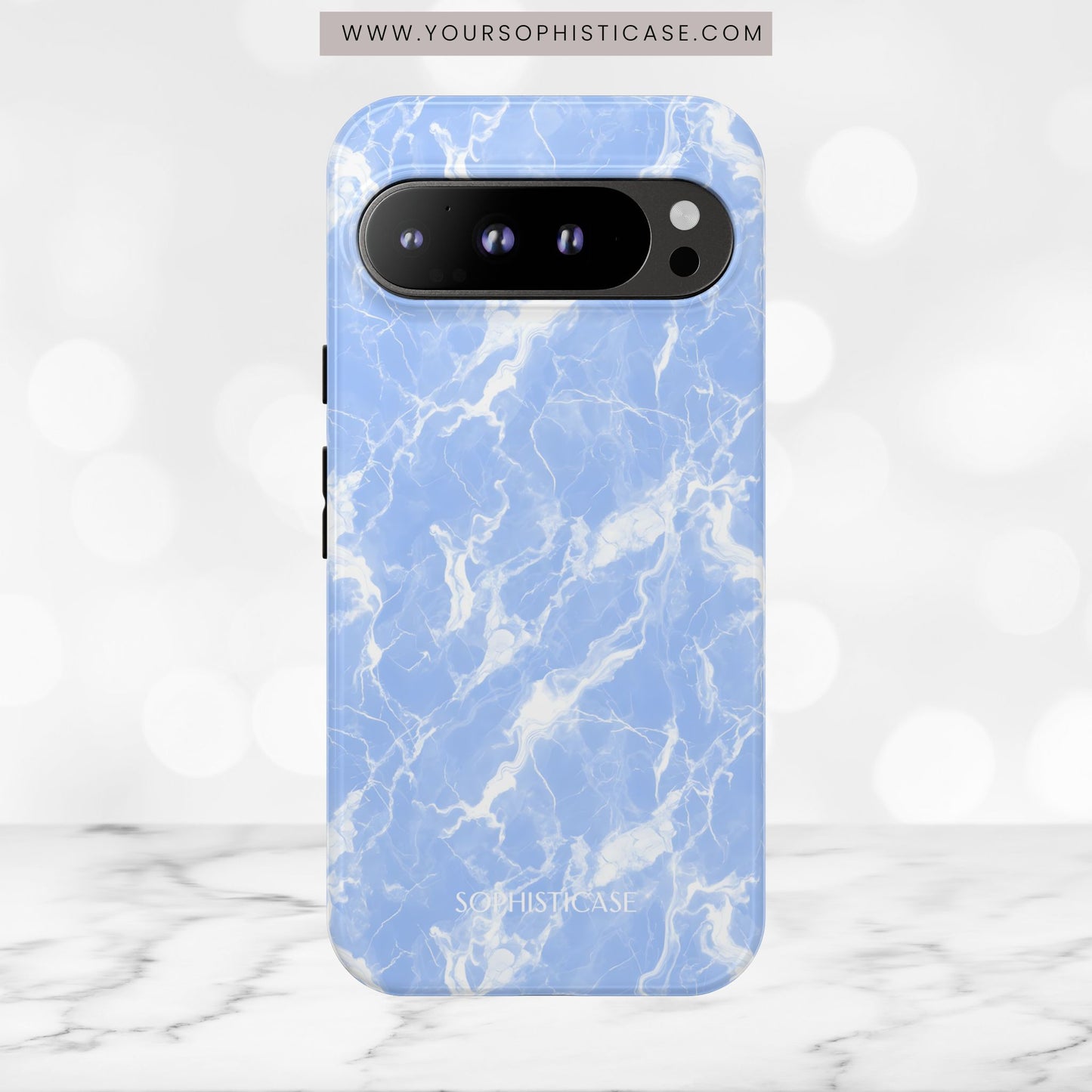 Marble Crush in Blue - Tough Phone Case