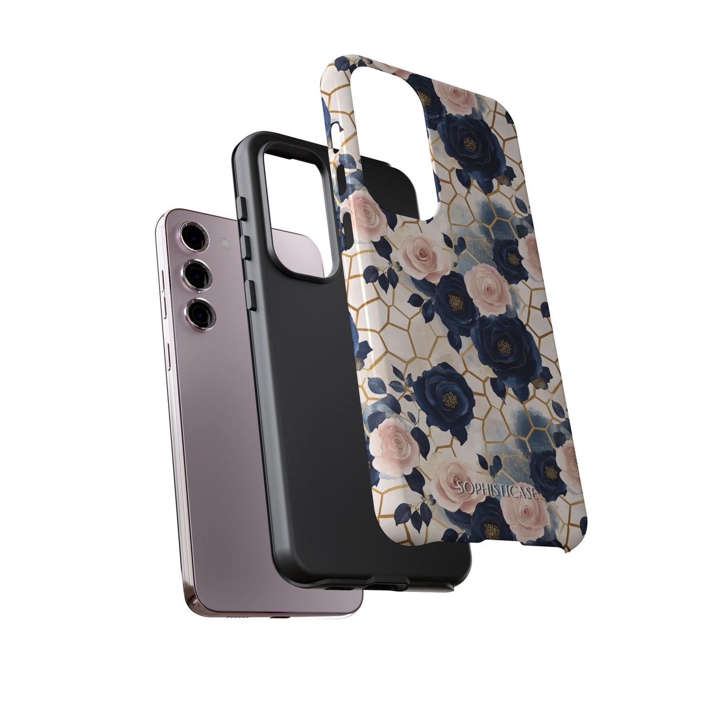 Royal Floral in Navy Hive - Tough Phone Case