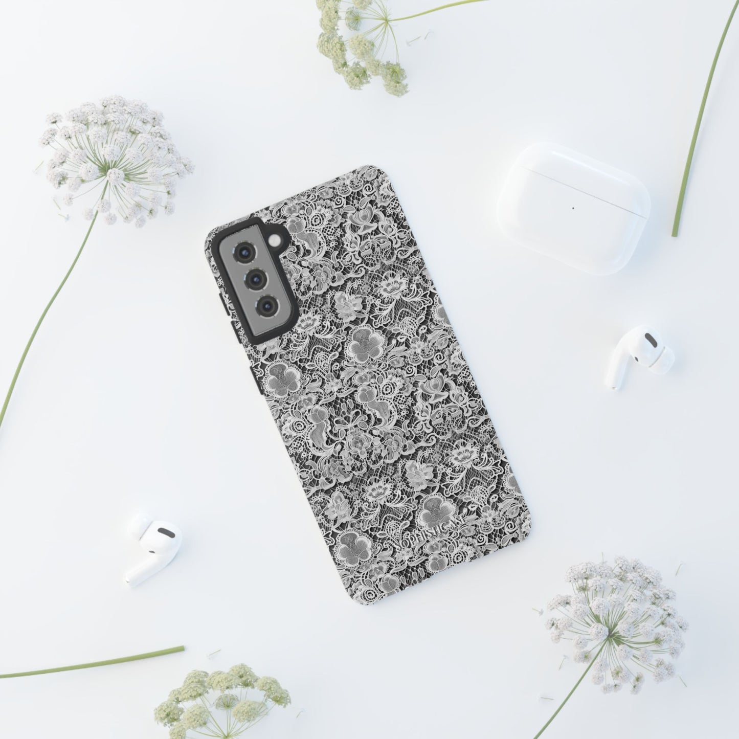 Luxe Lace in Black - Tough Phone Case
