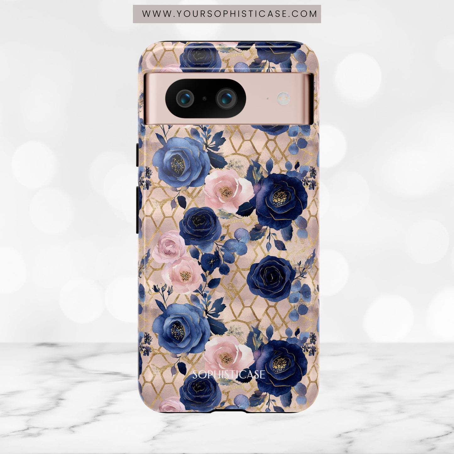 Royal Floral in Navy Blush - Tough Phone Case