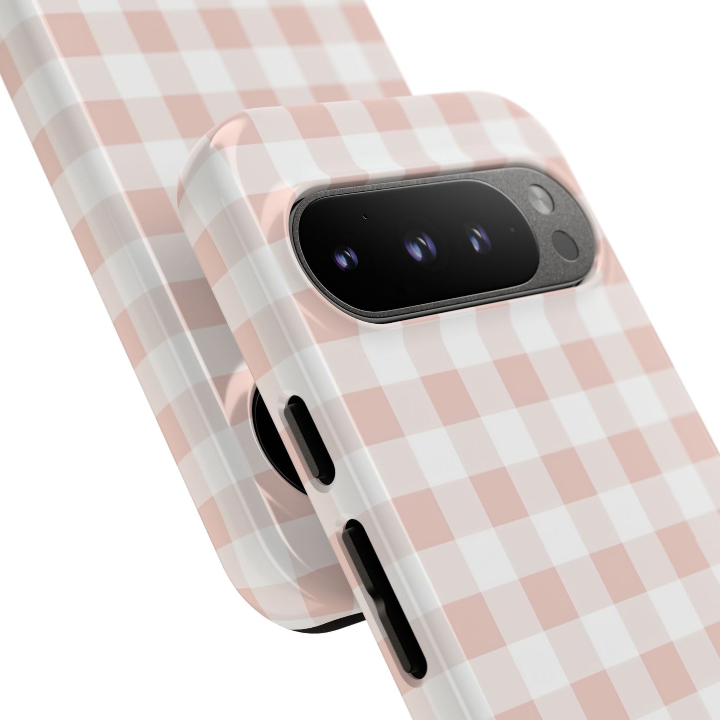 Gingham in Neutral Beige - Tough Phone Case