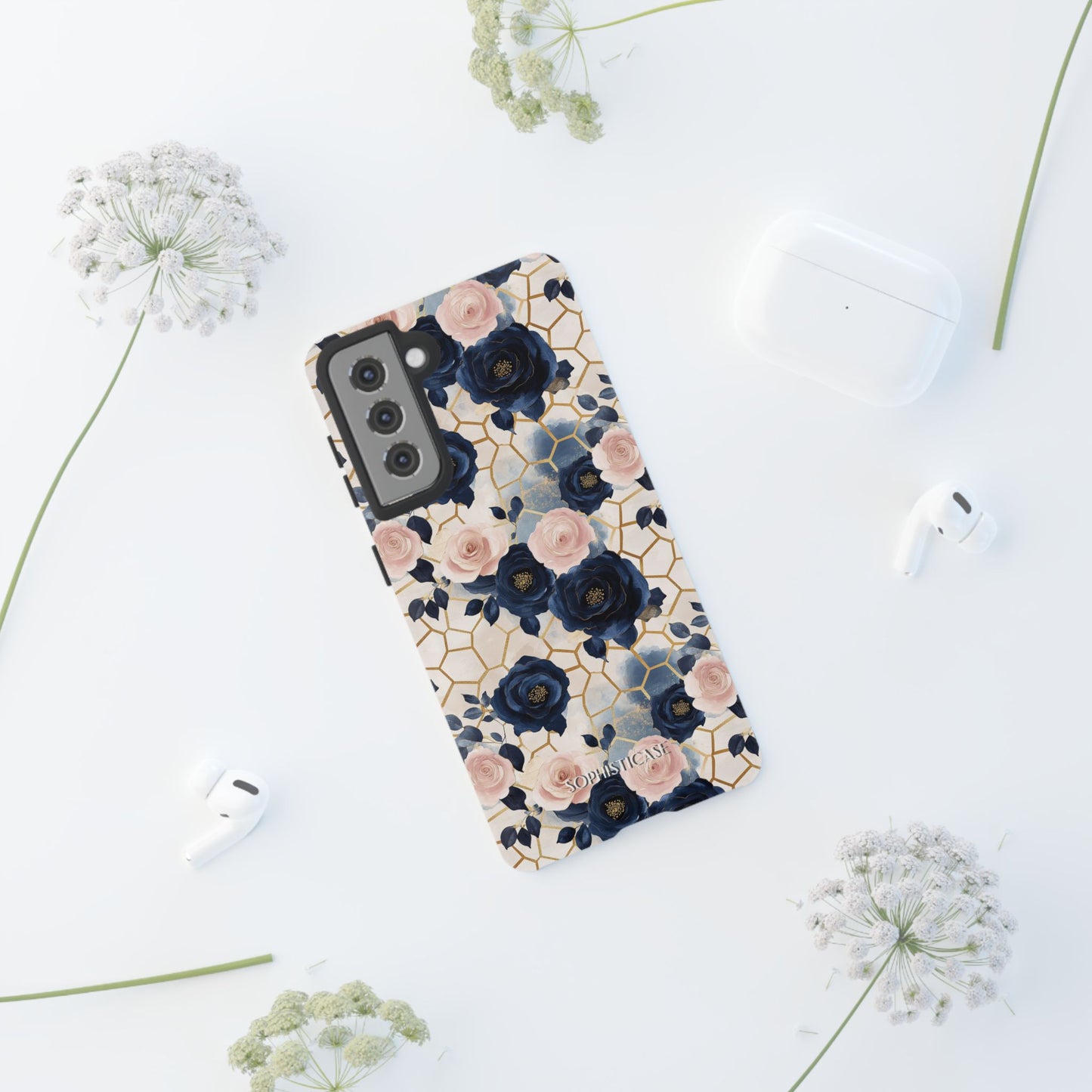 Royal Floral in Navy Hive - Tough Phone Case