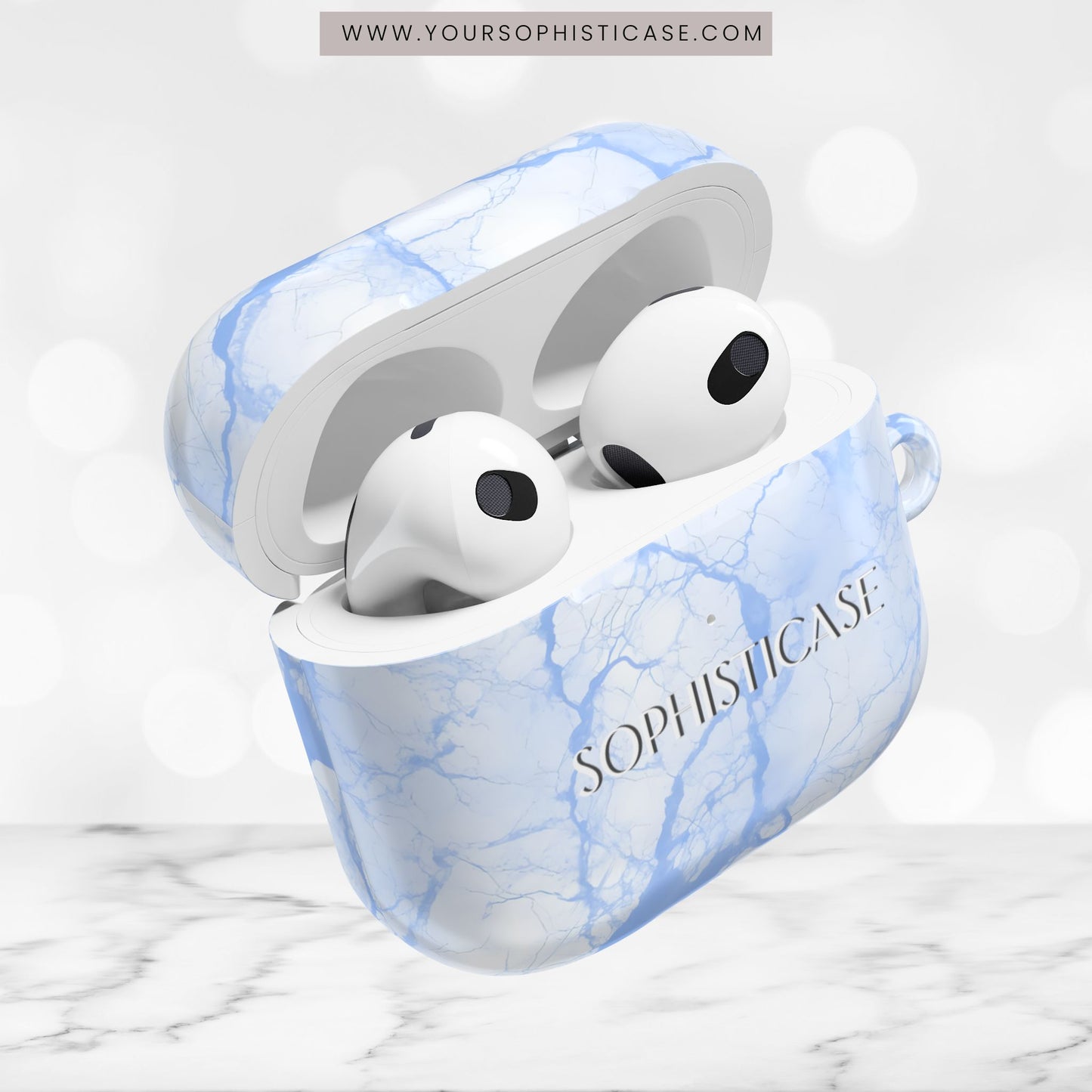 AirPod Cases - Marble Opulence in Blue