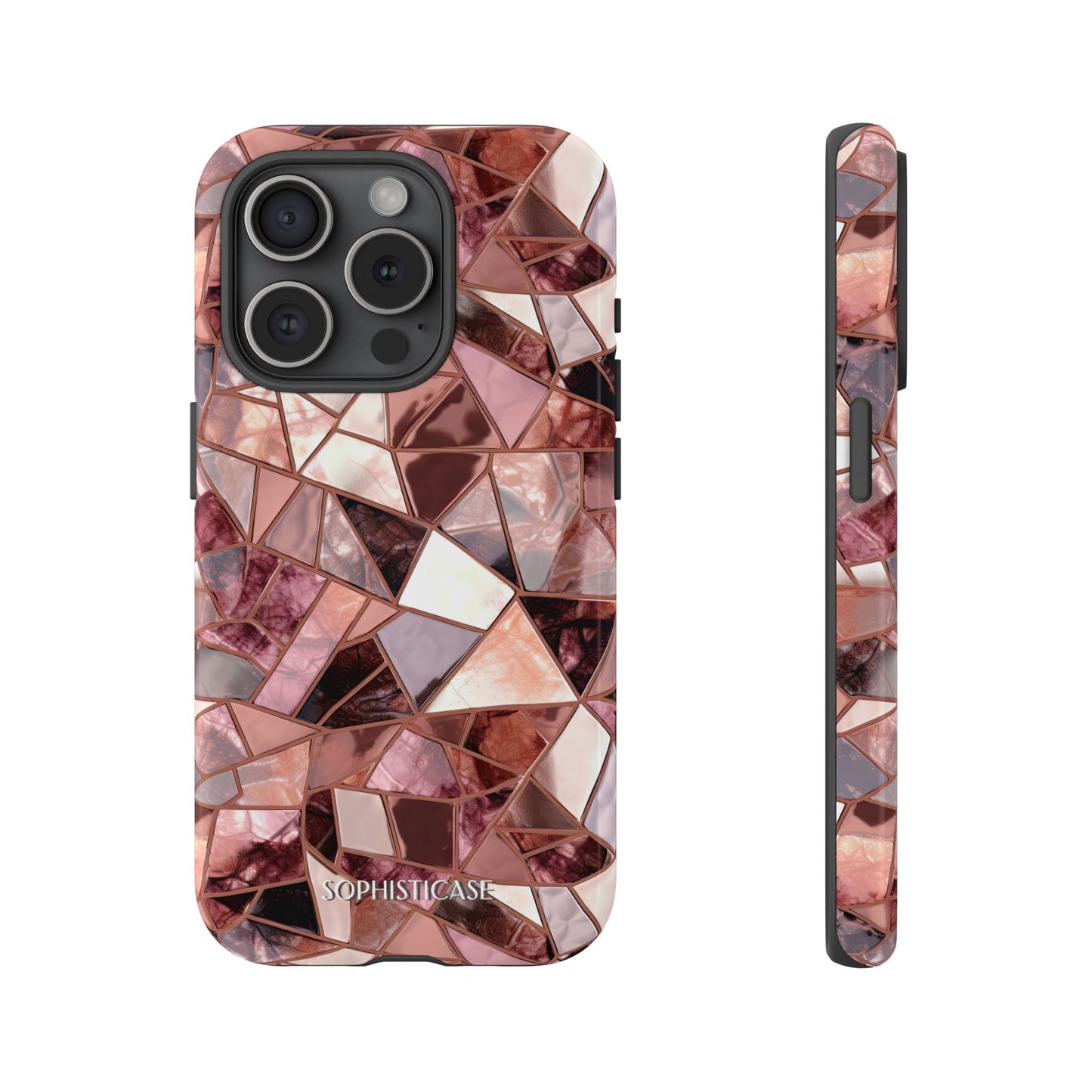 Rose' Runway in Merlot Mosaic - Tough Phone Case