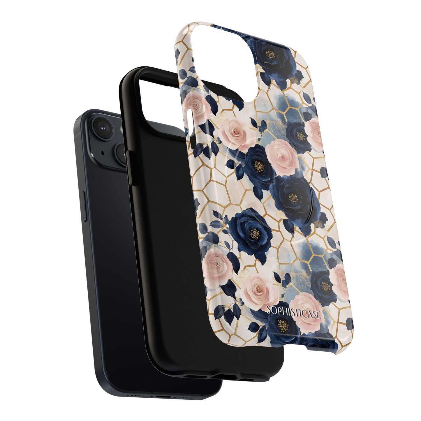 Royal Floral in Navy Hive - iPhone Magsafe Case