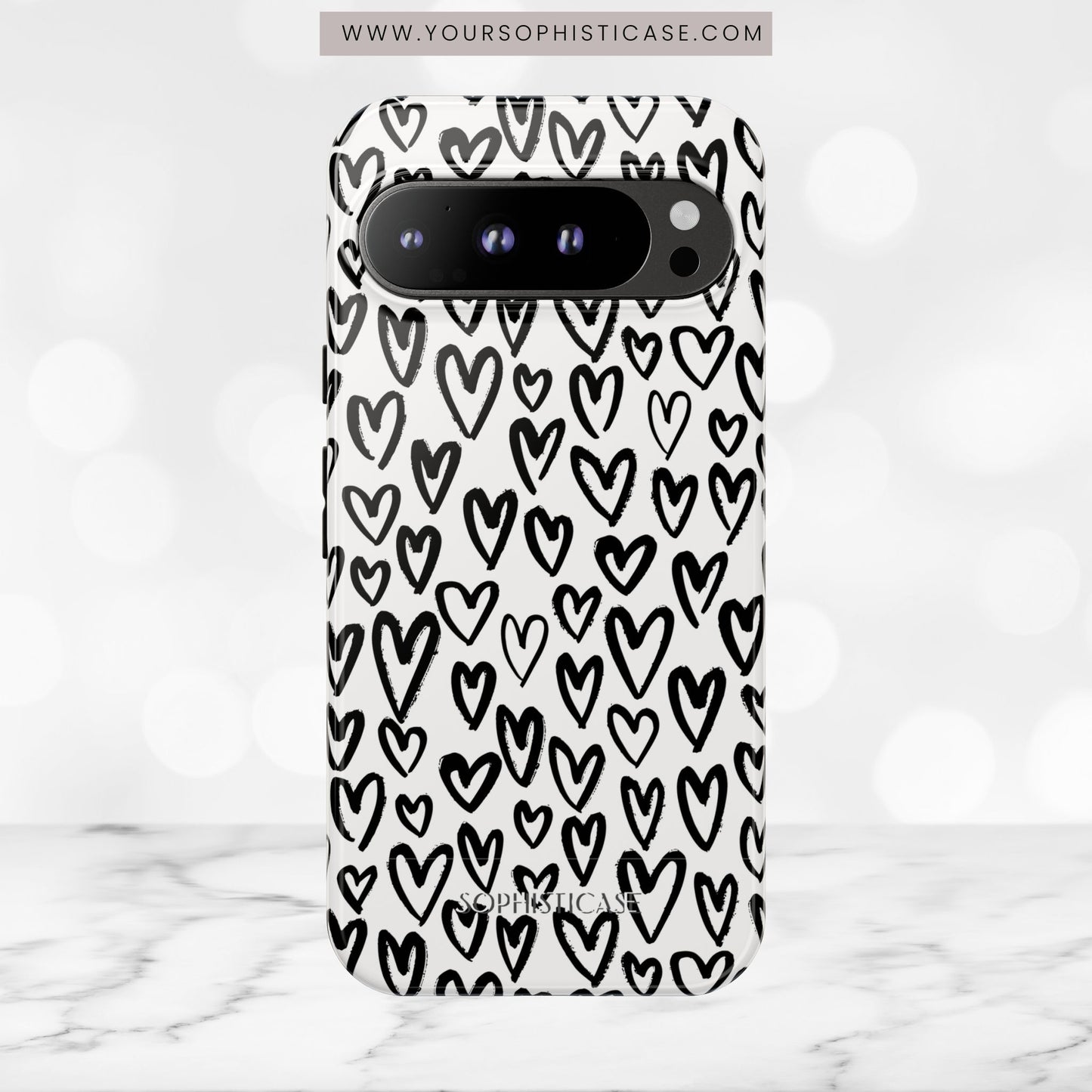 Dark Thoughts in Urban Heart - Tough Phone Case