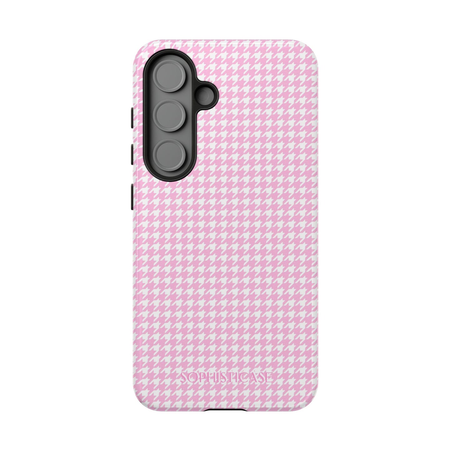 Houndstooth in Pink - Protective Phone Case for Samsung Galaxy