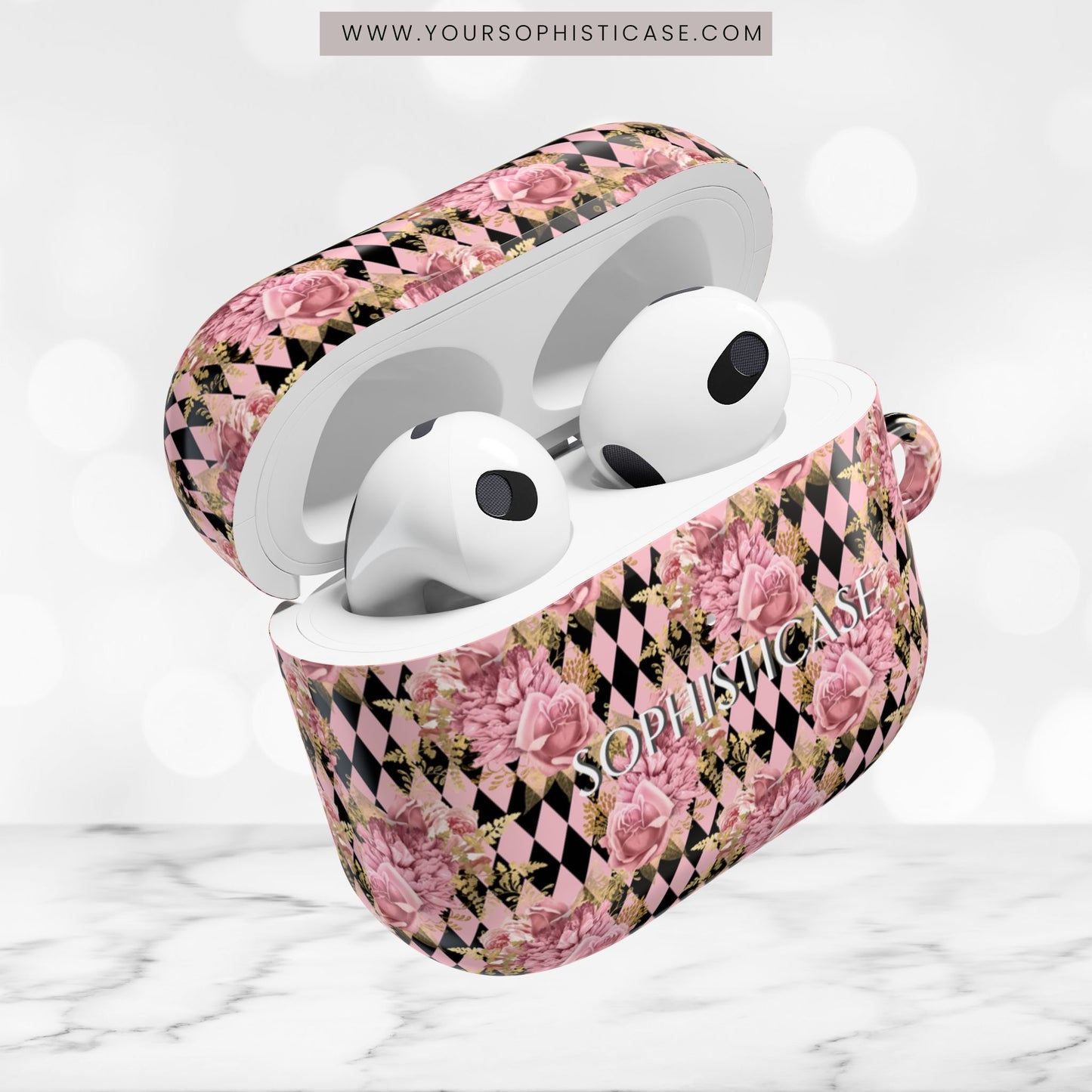 AirPod Cases - Rose Diamond Romance in Valentina